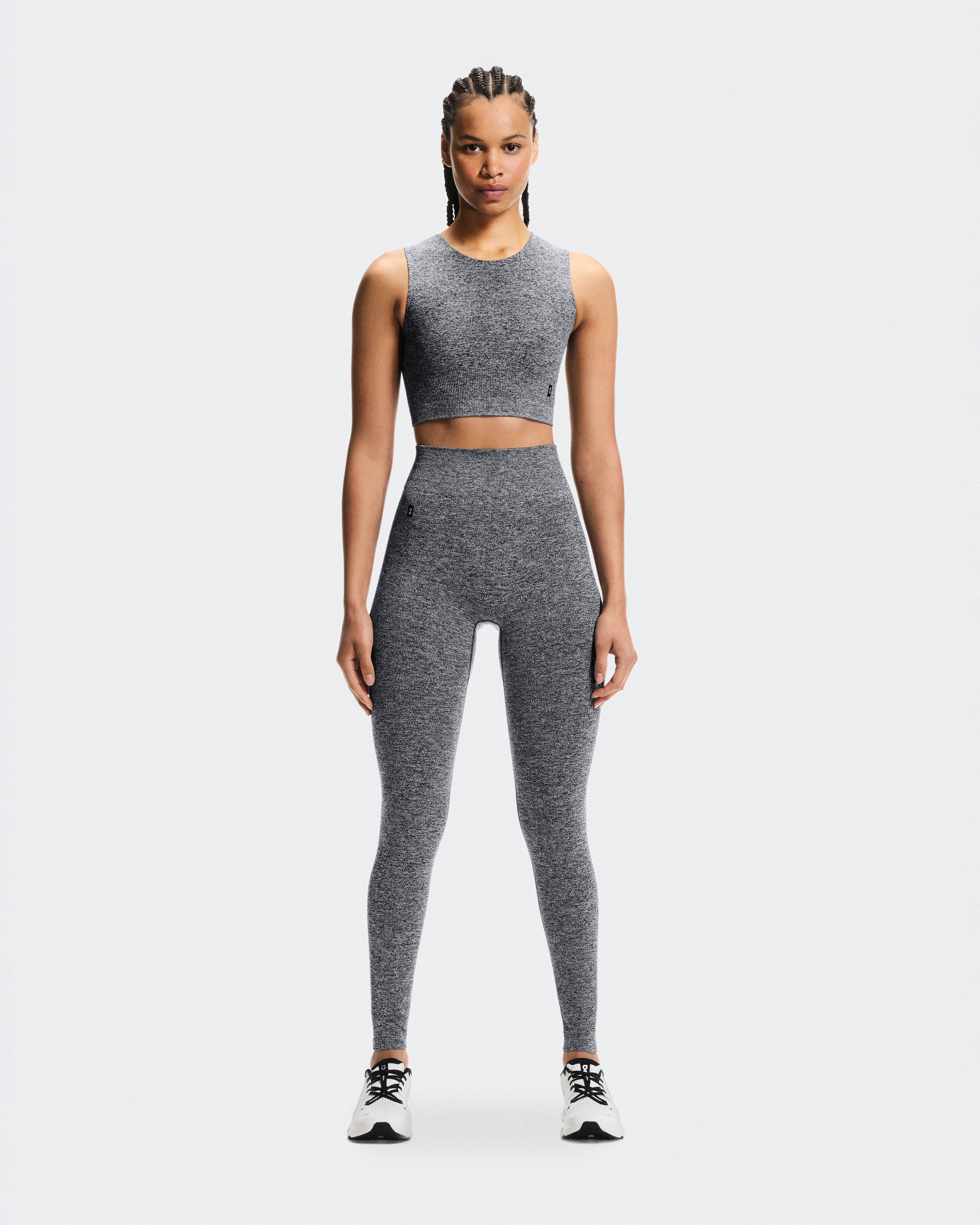 On Studio Knit Leggings Graphite Heather Women Tights