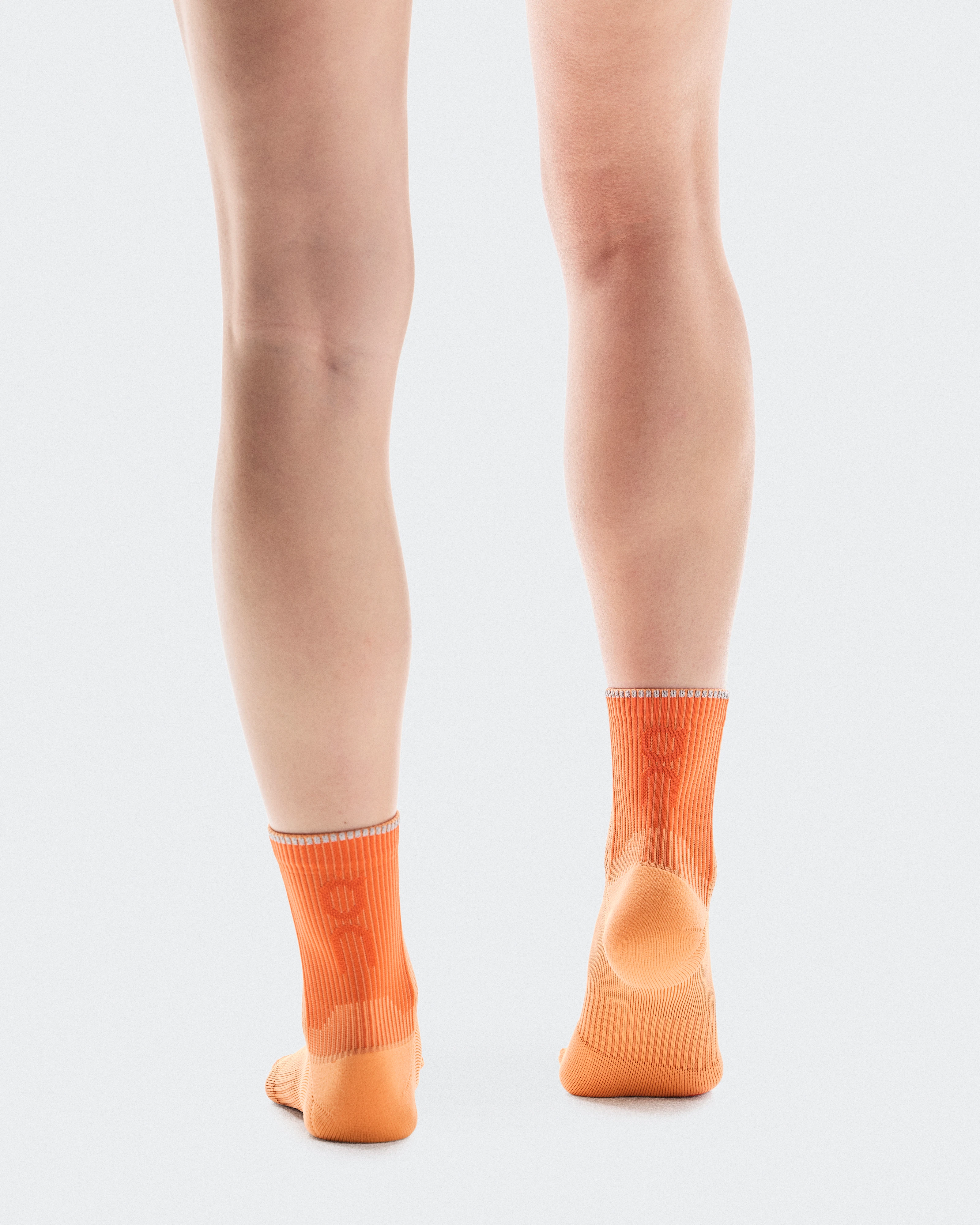 On Performance Run Sock Mid Tangerine & Flame Unisex Socks
