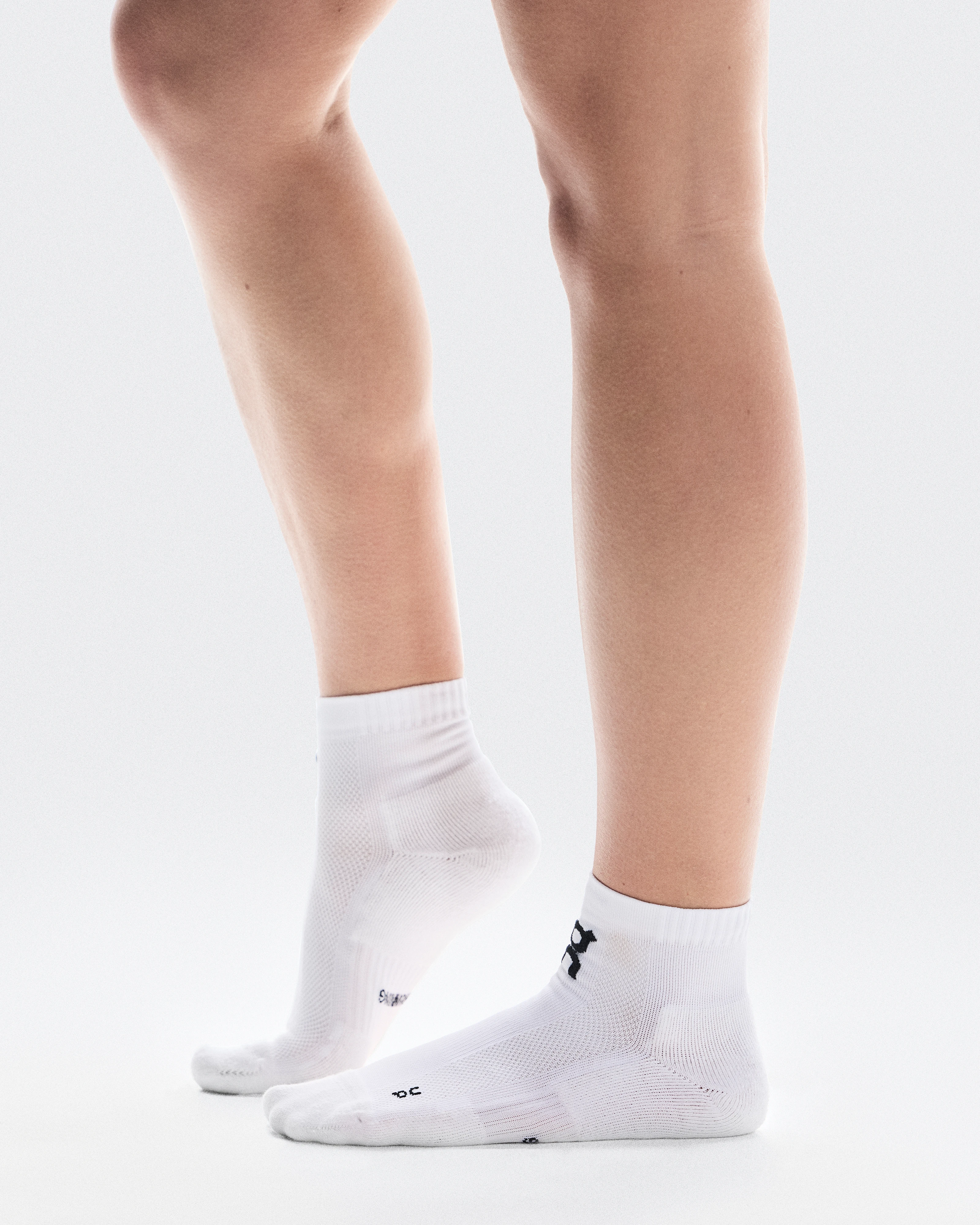 On Core Run Sock Mid 2P White Unisex Socks