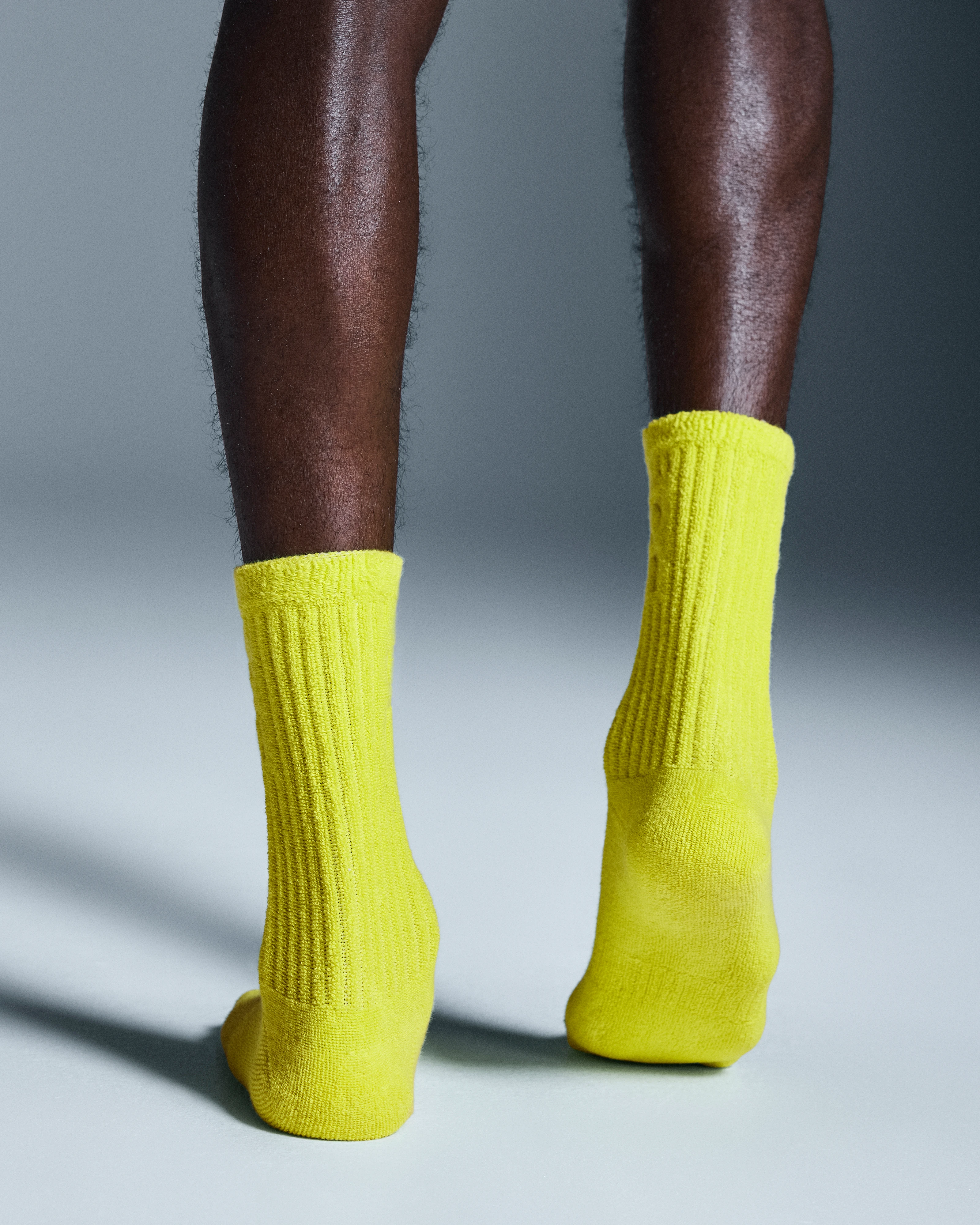 On Terry Sock High Lime Unisex Socks