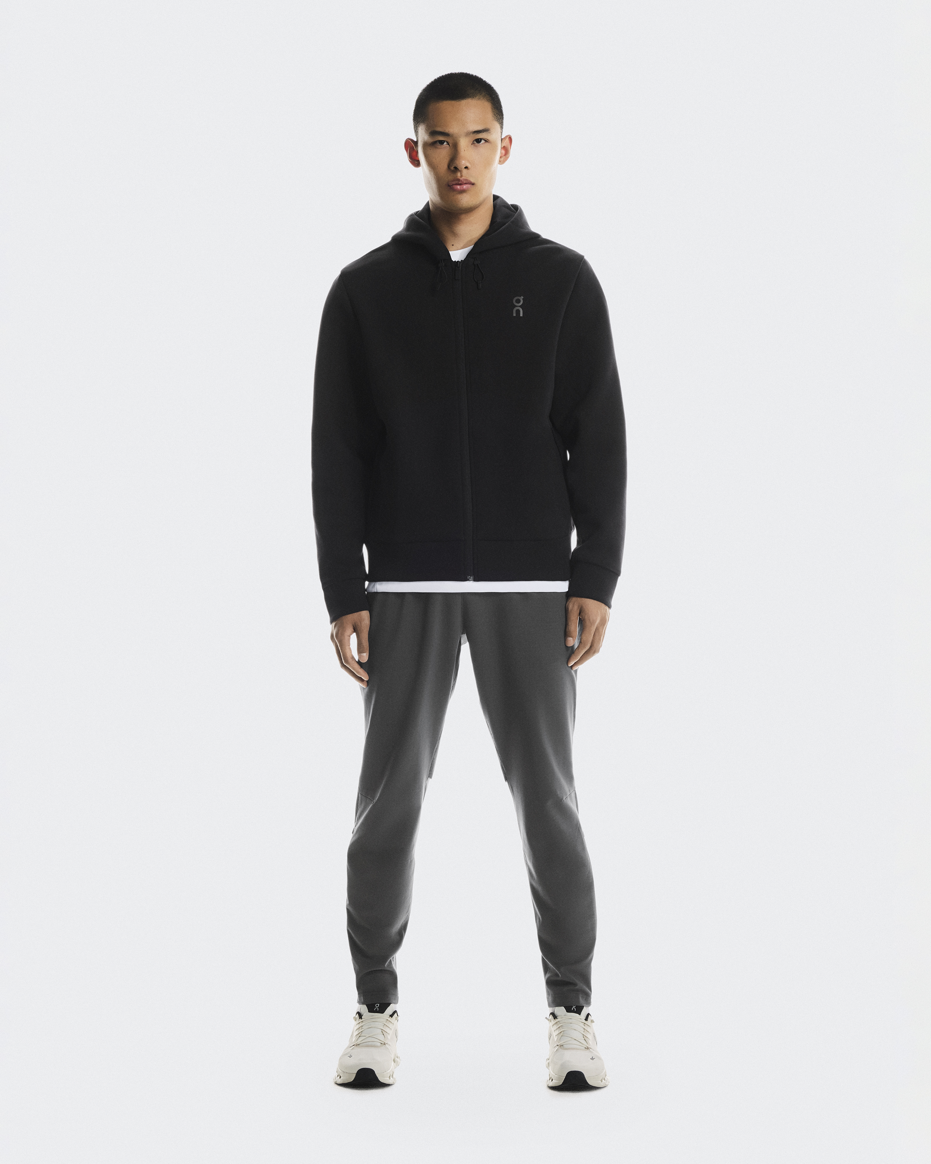Focus Tech Zip Hoodie in Black