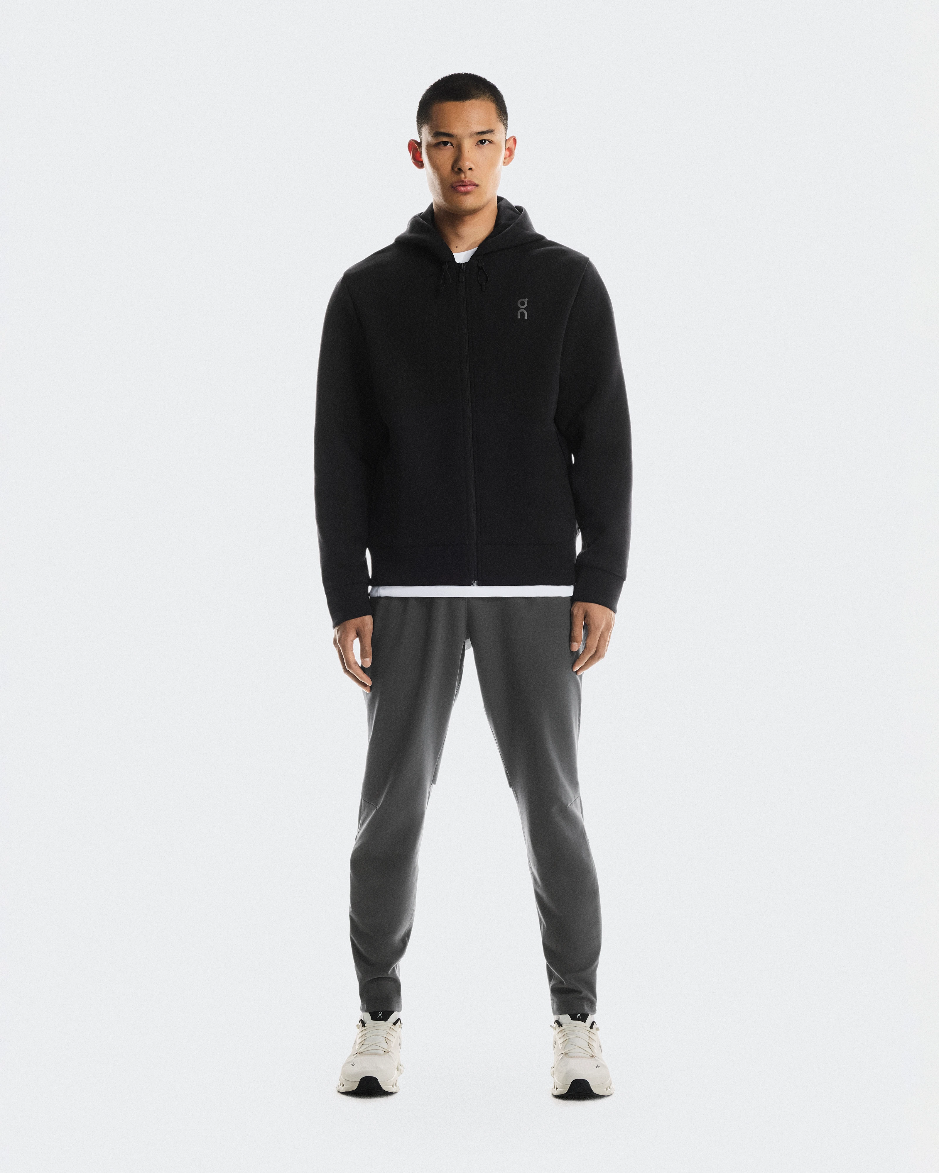 On Focus Tech Zip Hoodie Black Men Hoodies and sweatshirts