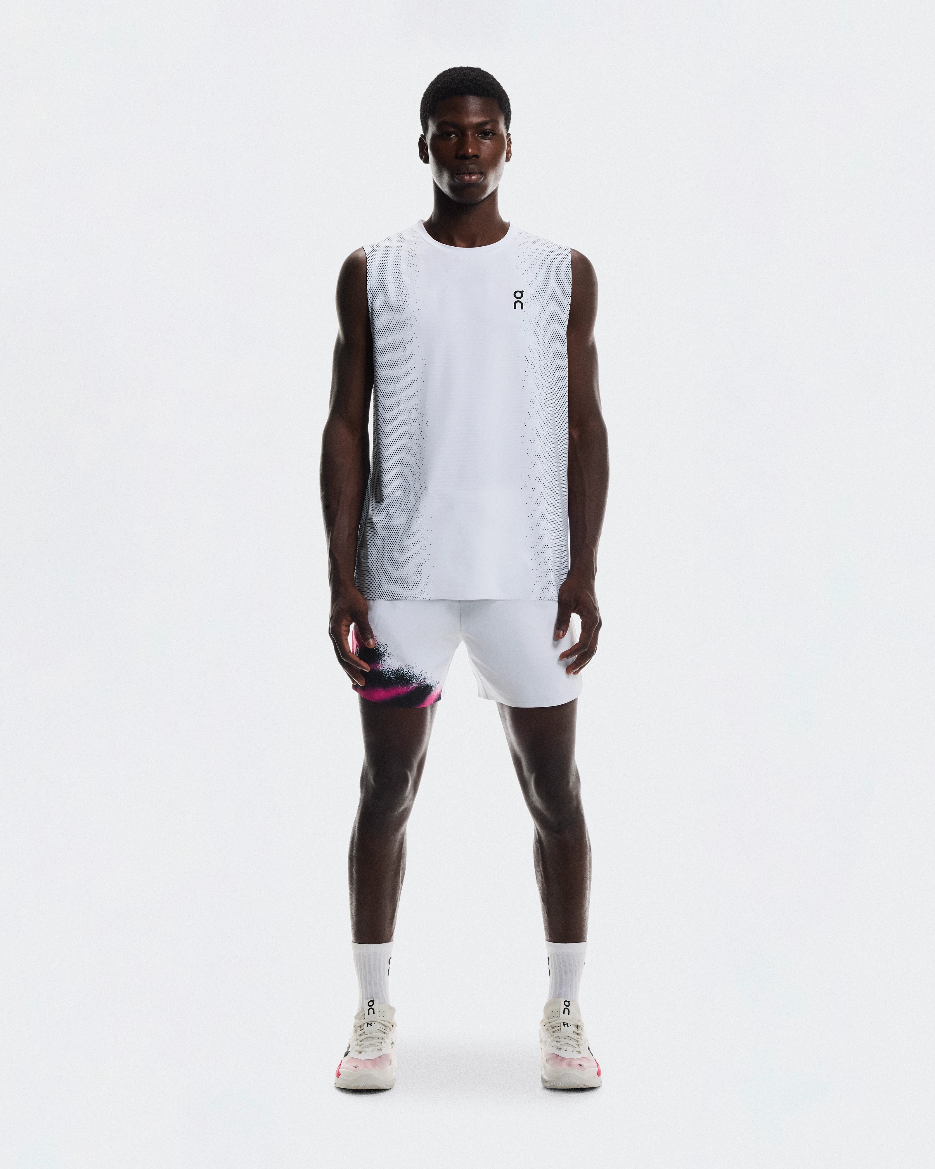 On Court Shorts White & Black Men Shorts