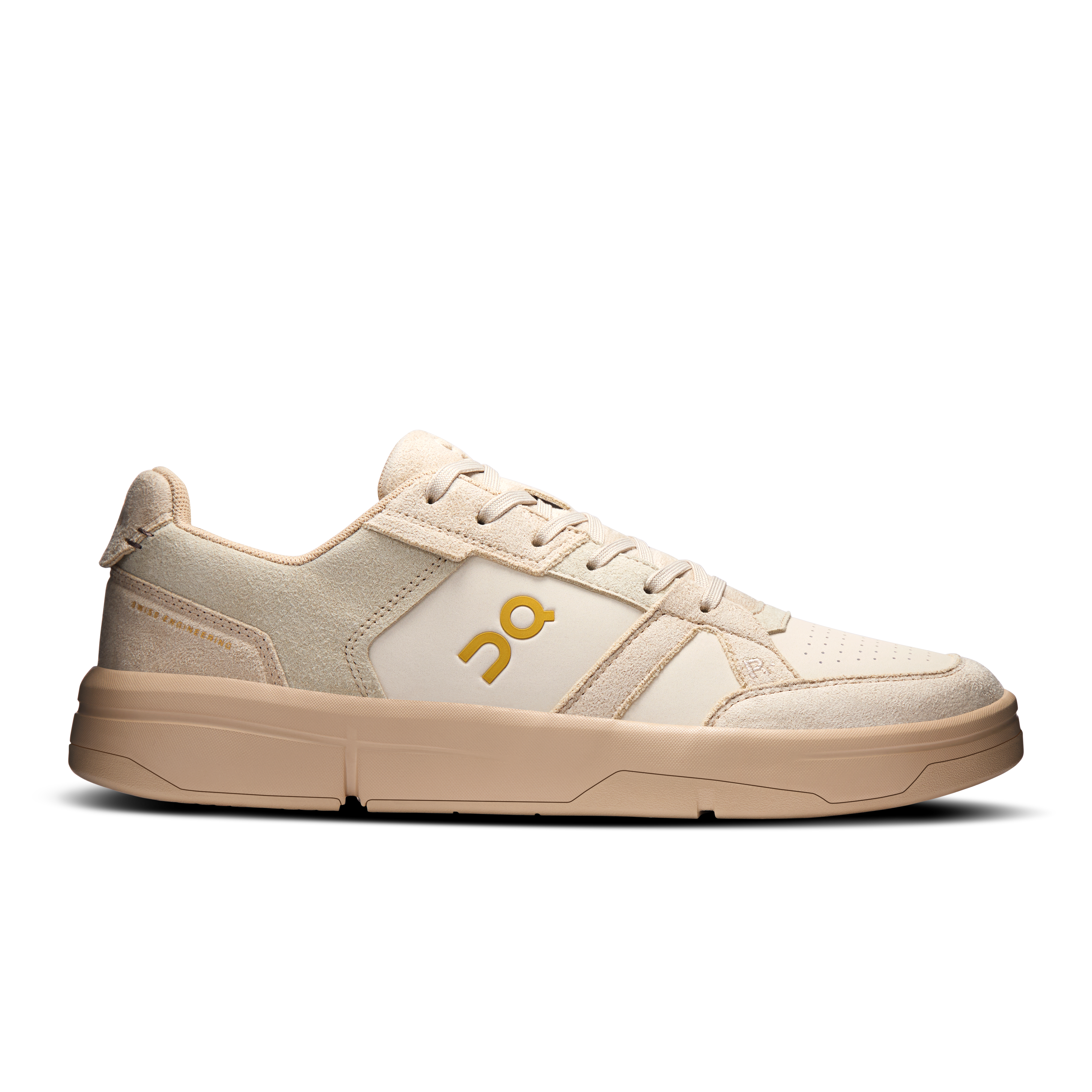 On THE ROGER Clubhouse Ace Sand & Sand Men – All-day, tennis-inspired, hidden CloudTec® Shoes