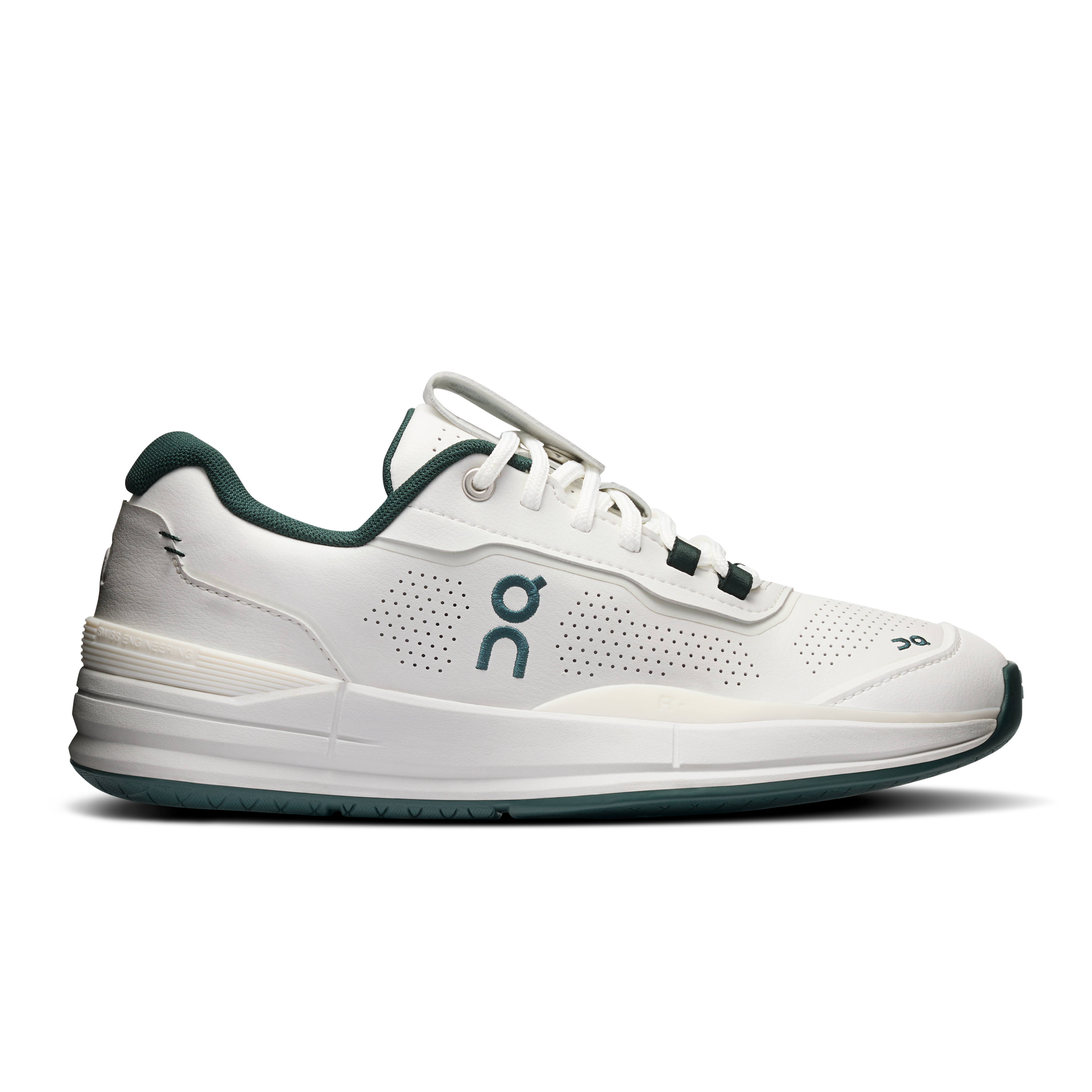 THE ROGER Pro LDN Tennis Shoe in White/Evergreen