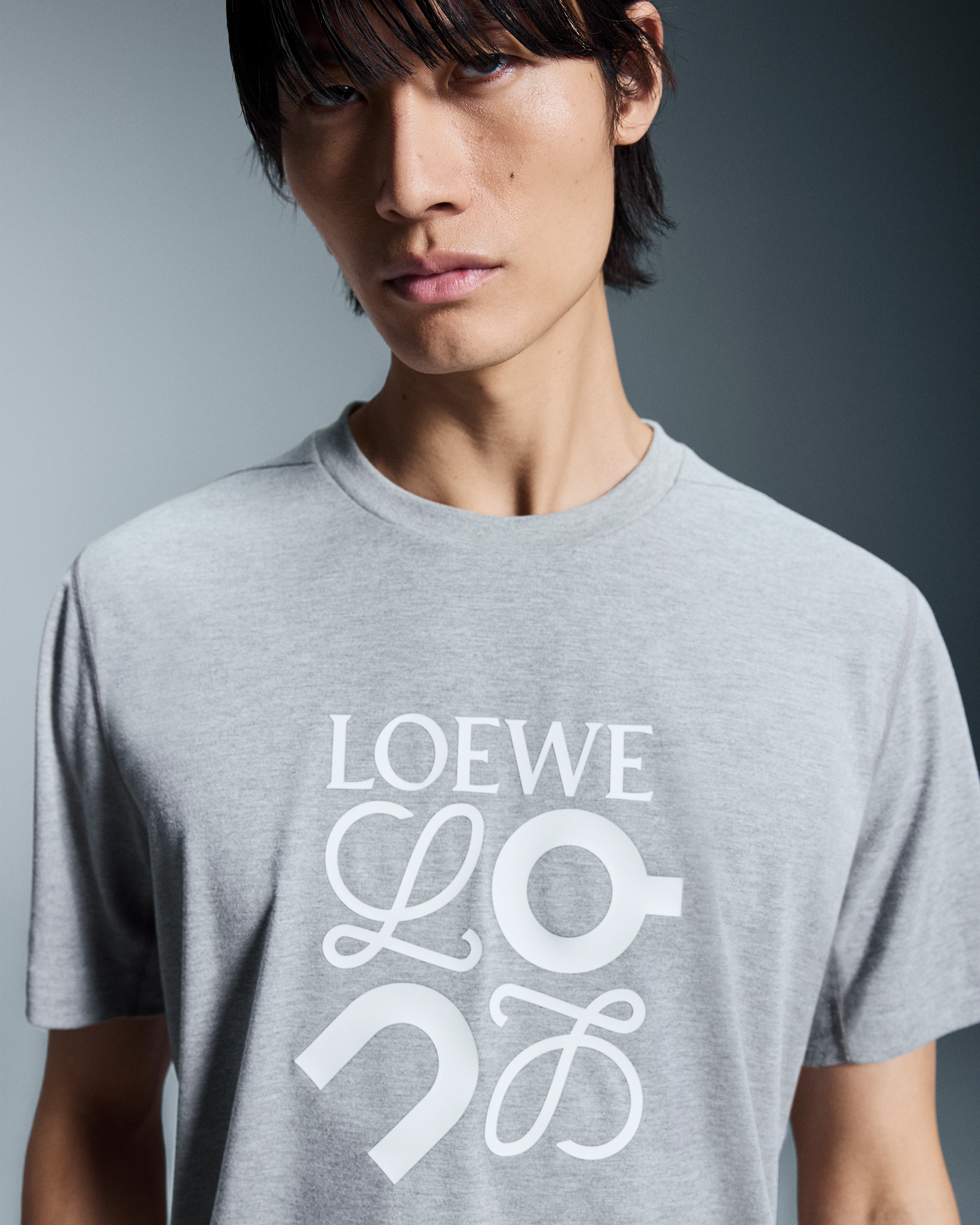 On Active T-Shirt LOEWE Grey Melange Men Tops and t-shirts