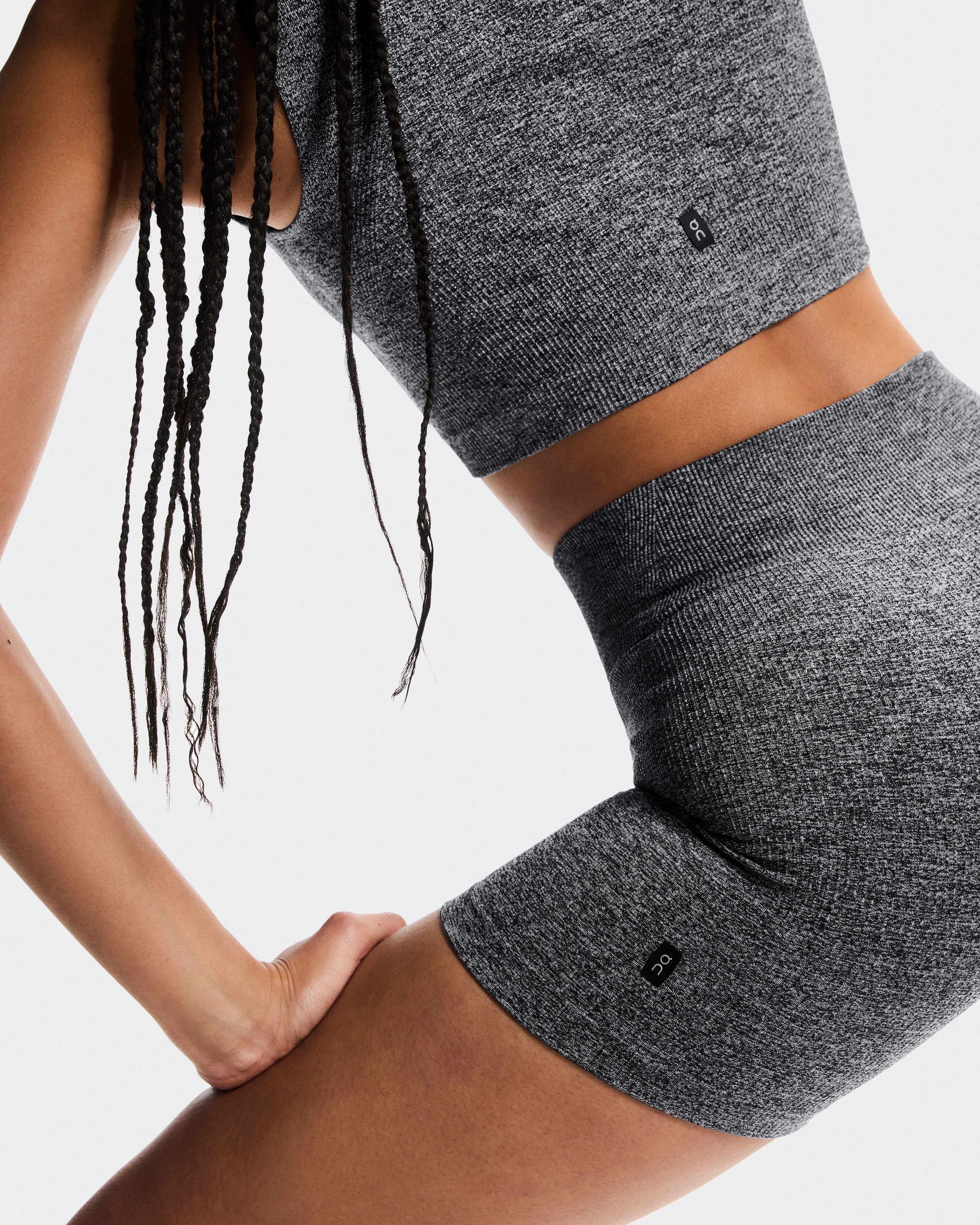 On Studio Knit Shorts Graphite Heather Women Shorts