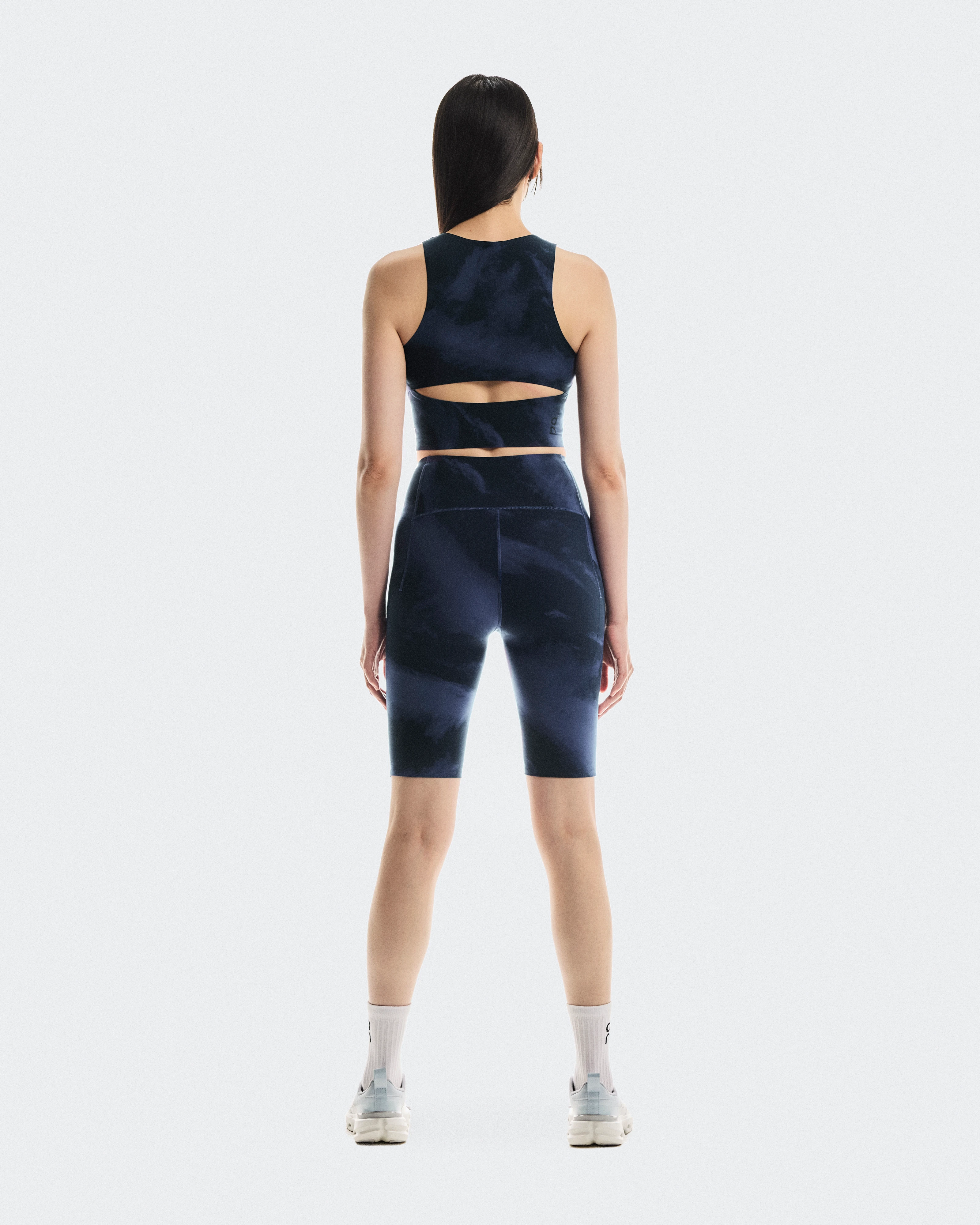 On Studio Open Back Crop Acai & Navy Women Tops and t-shirts
