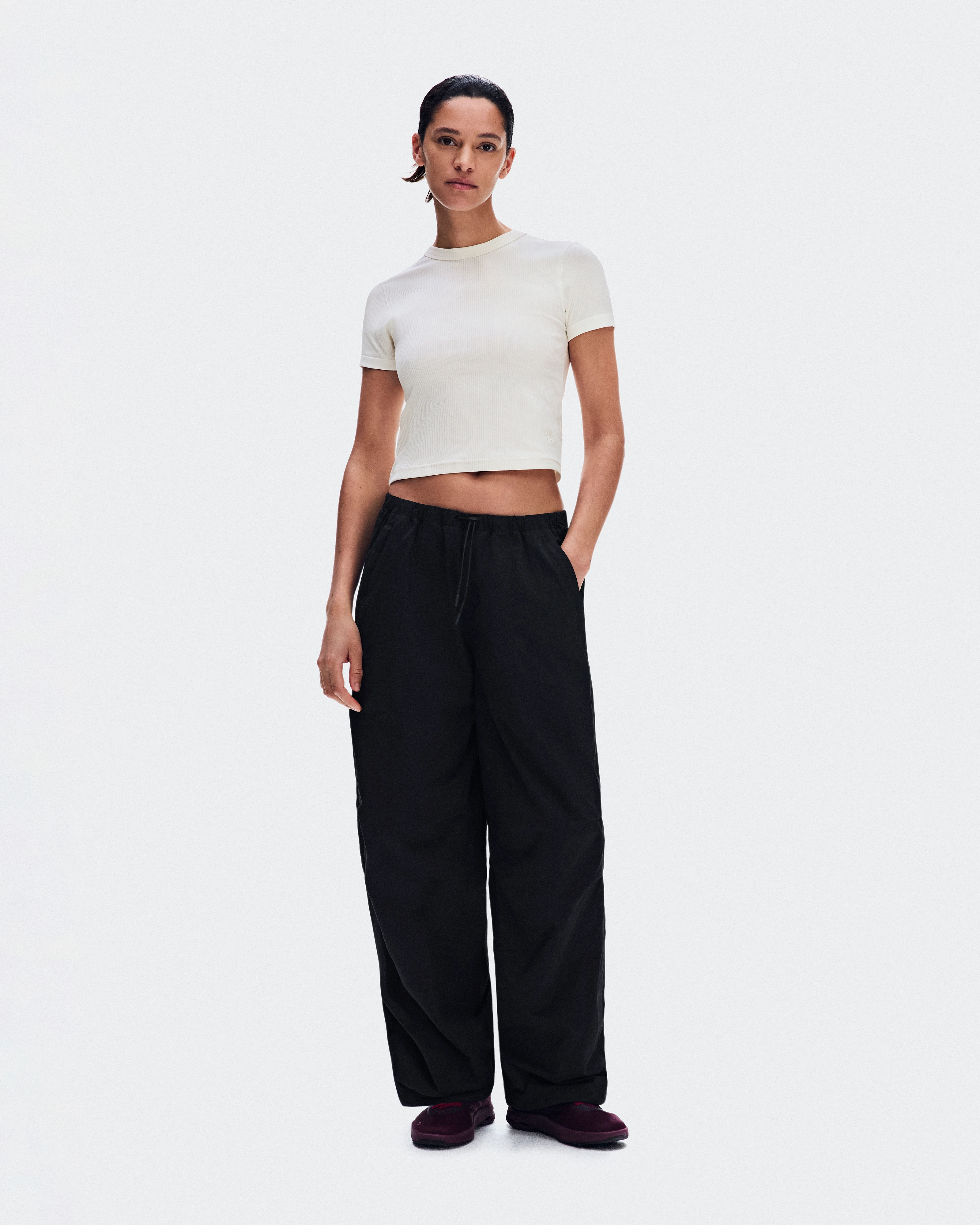 On Parachute Pants Black Women Pants