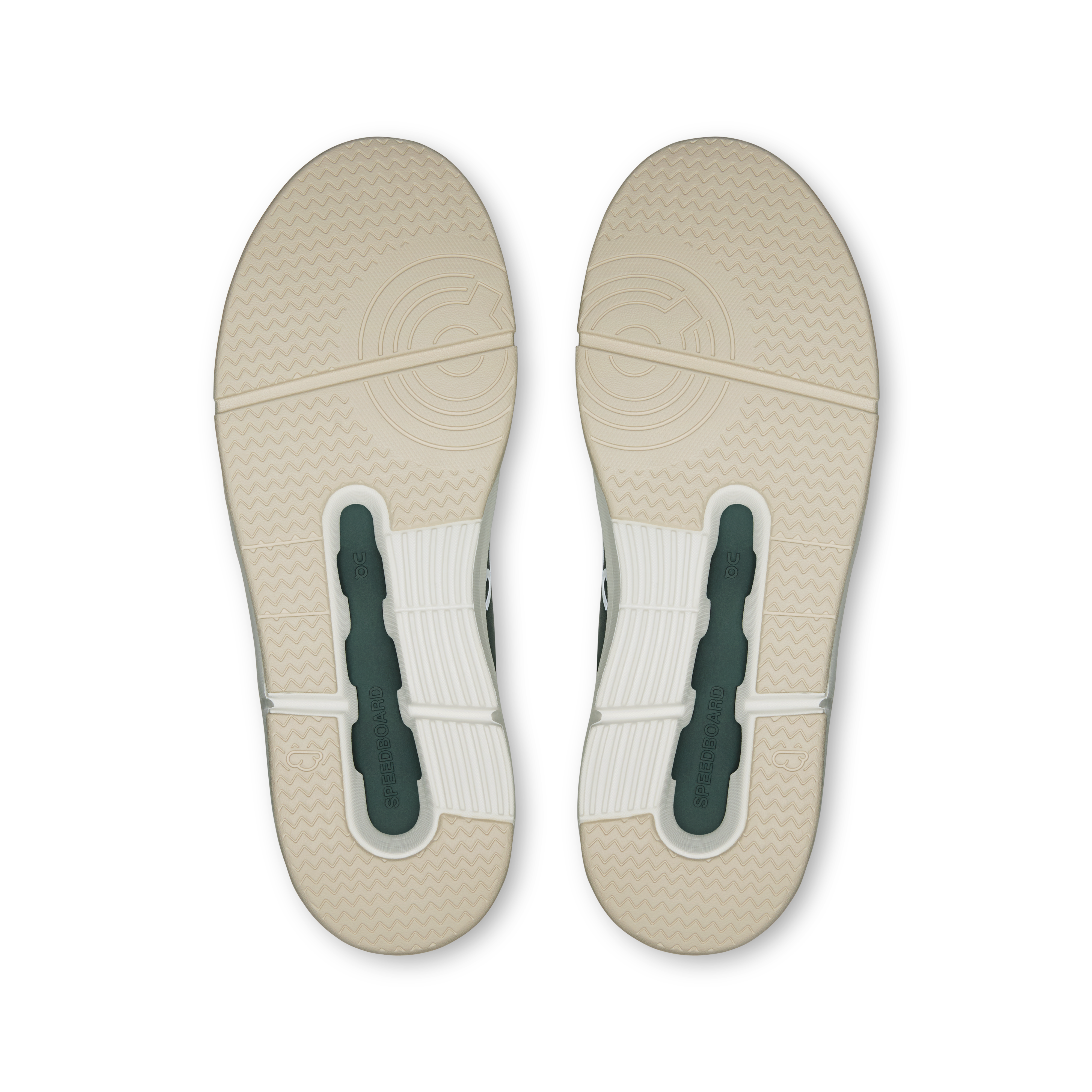 On THE ROGER Clubhouse Ivory & Olive Women Tennis Shoes