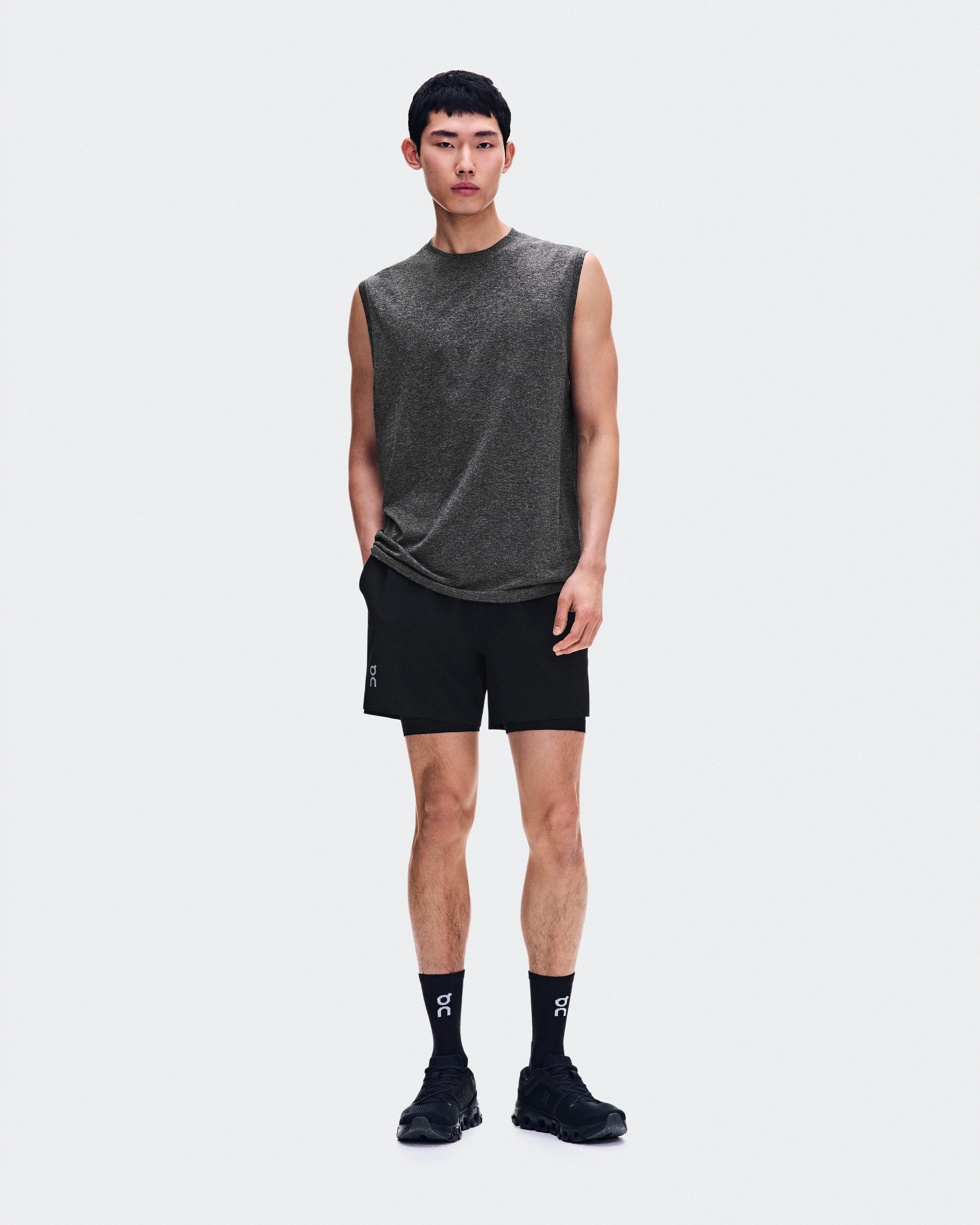 On Train 2-in-1 Shorts Black Men Shorts
