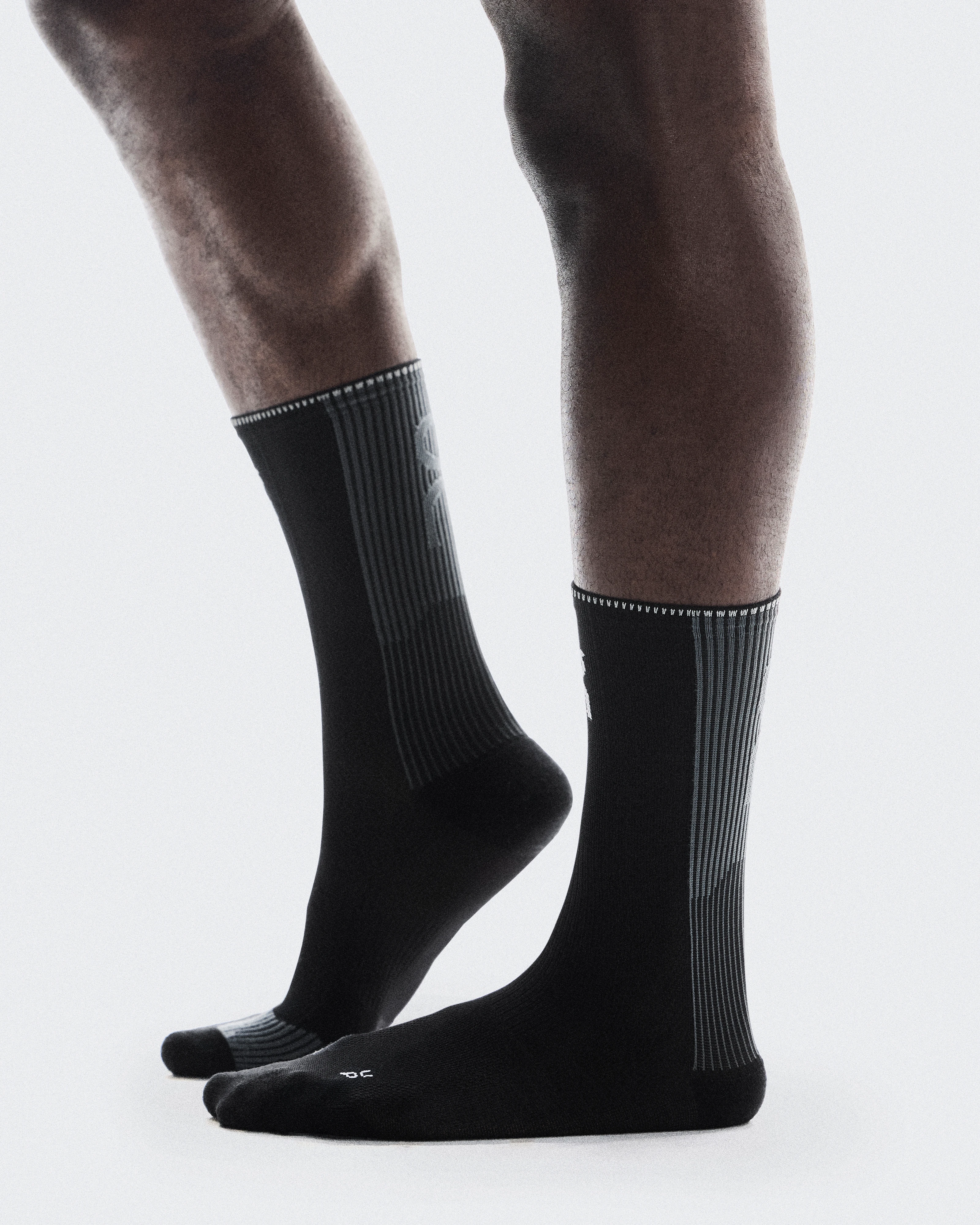 On Performance Run Sock High Black & Eclipse Unisex Socks