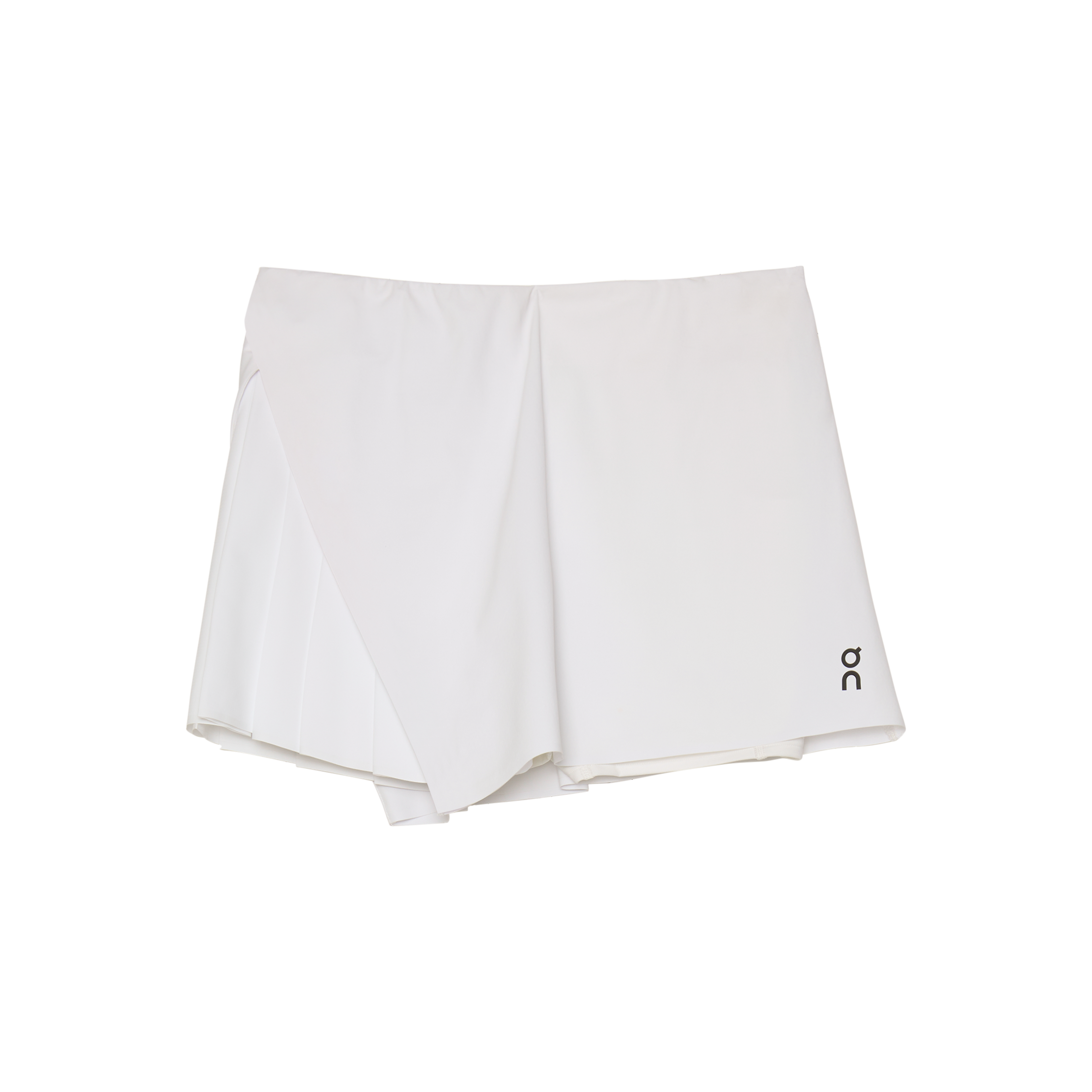Court Skirt Side Pleat in White