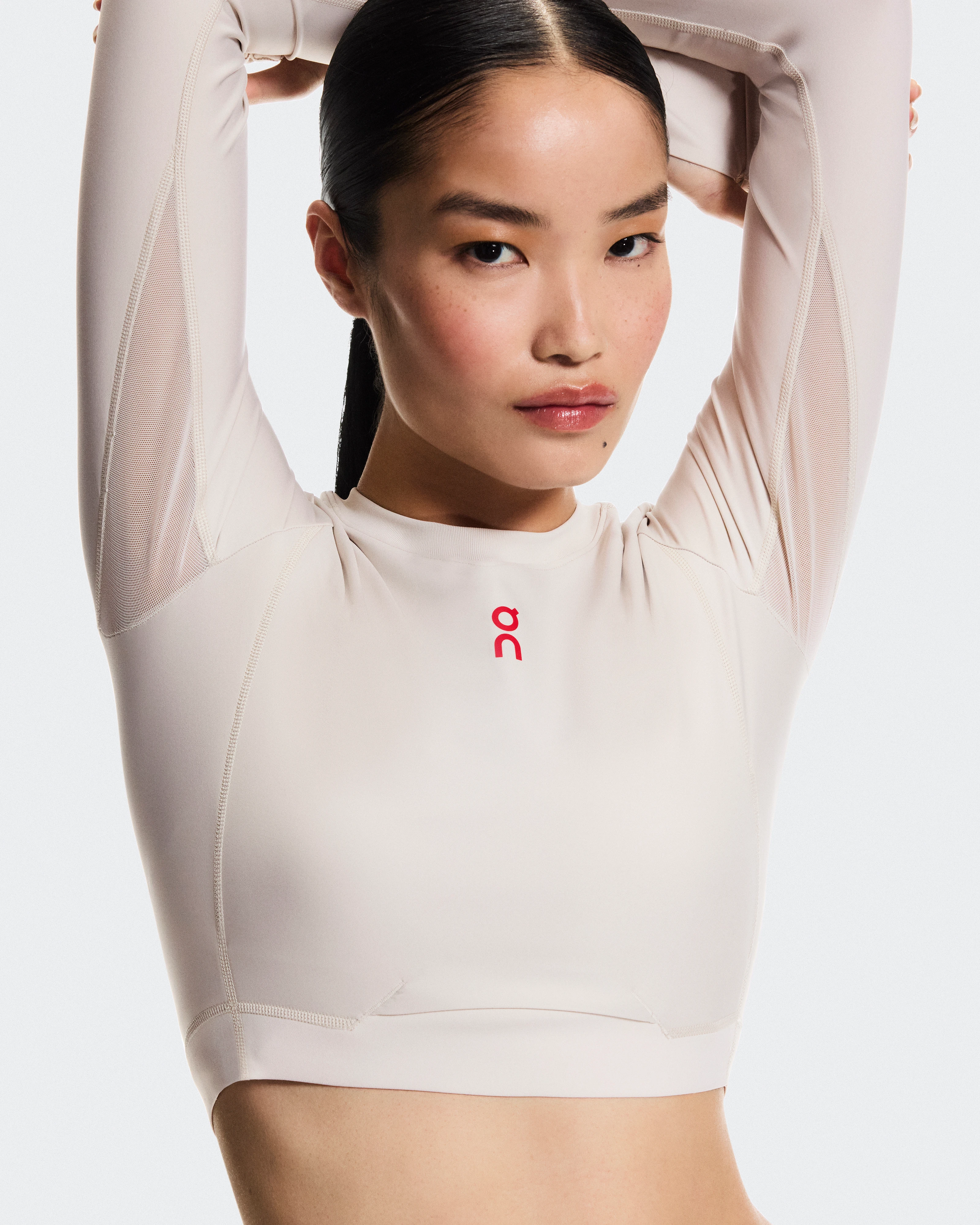 On Train Long Sleeve Crop Year of the Horse Pearl Women Tops and t-shirts