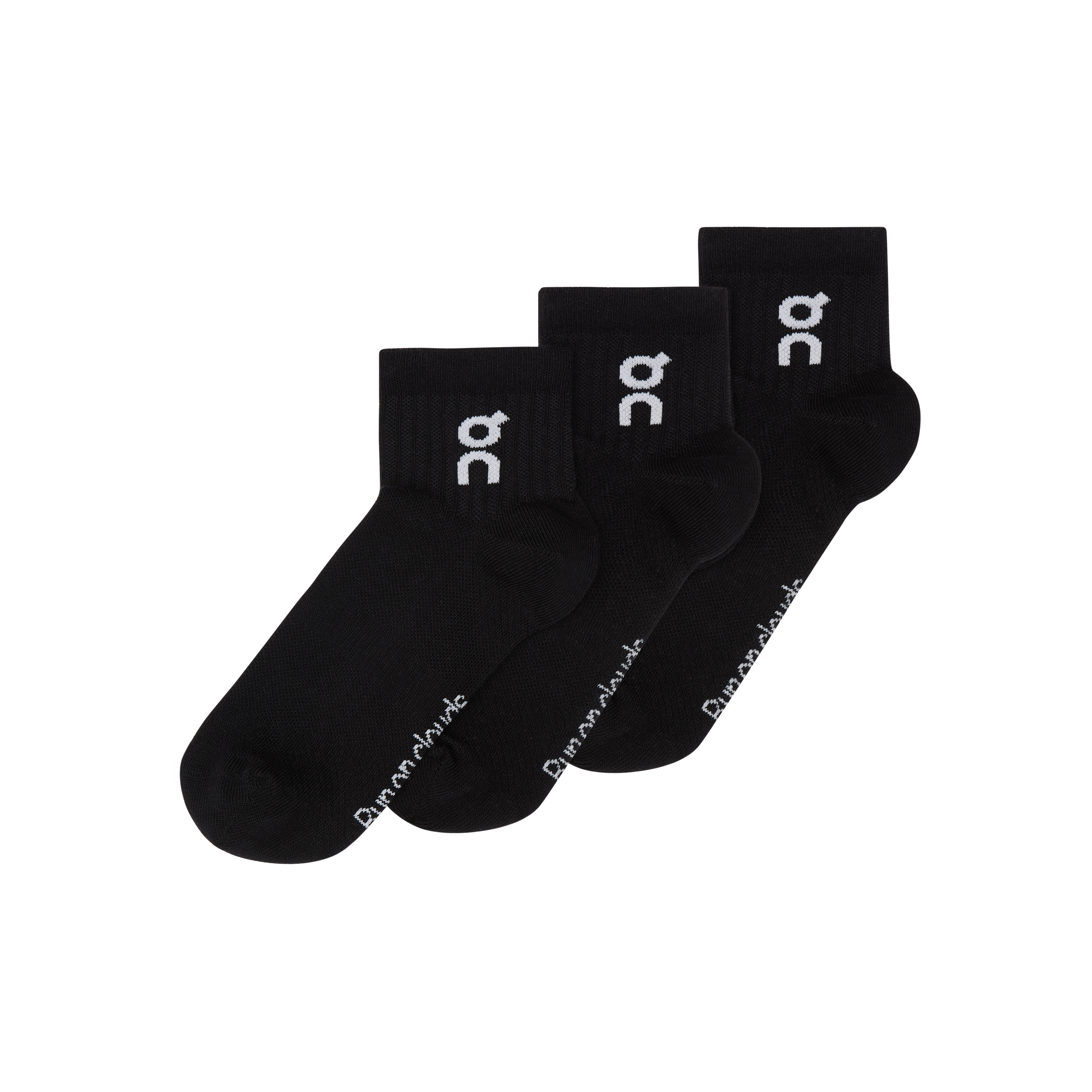 Logo Sock Mid 3P in Black