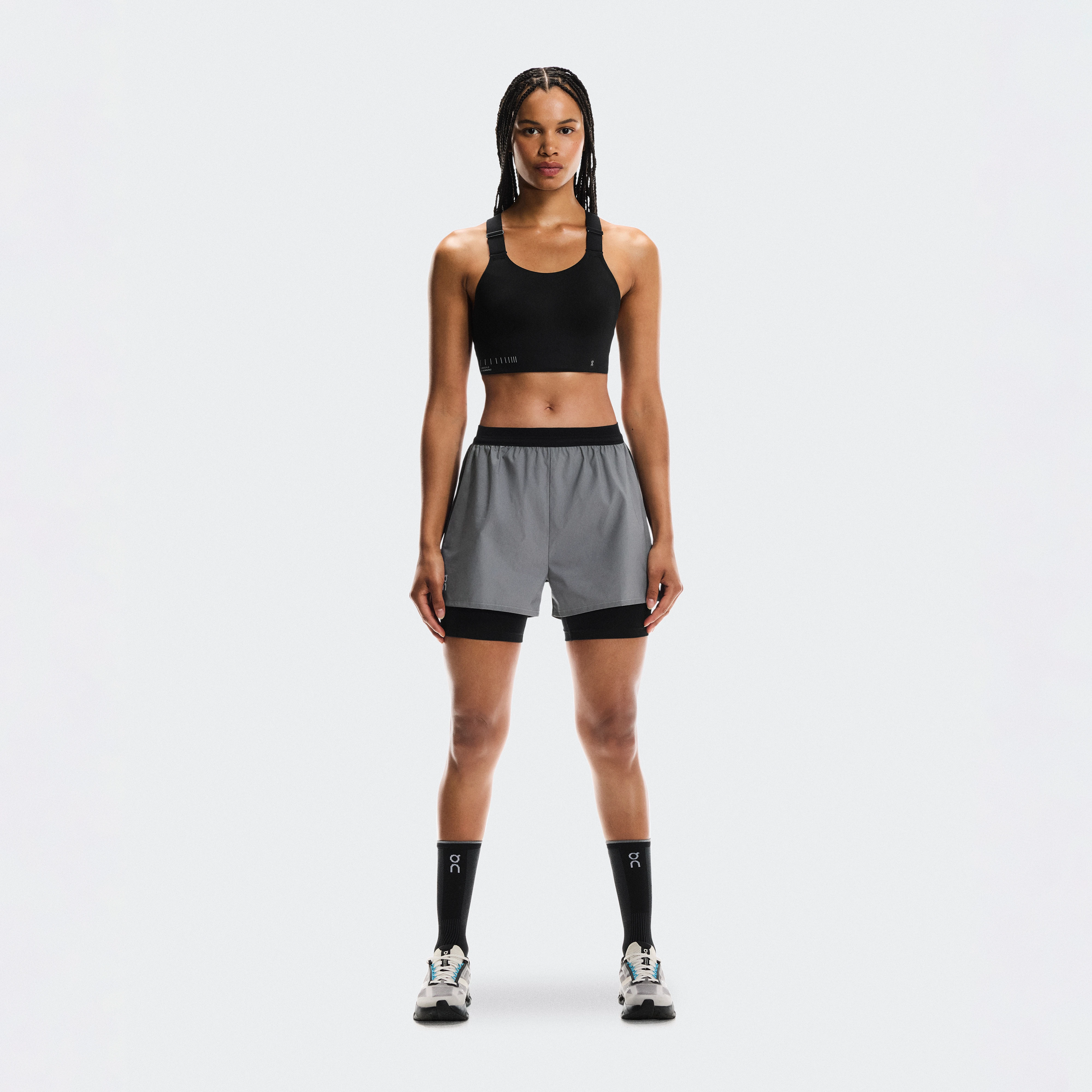 On Performance Shorts Lumos Eclipse & Black Women – Road running, reflective details Shorts