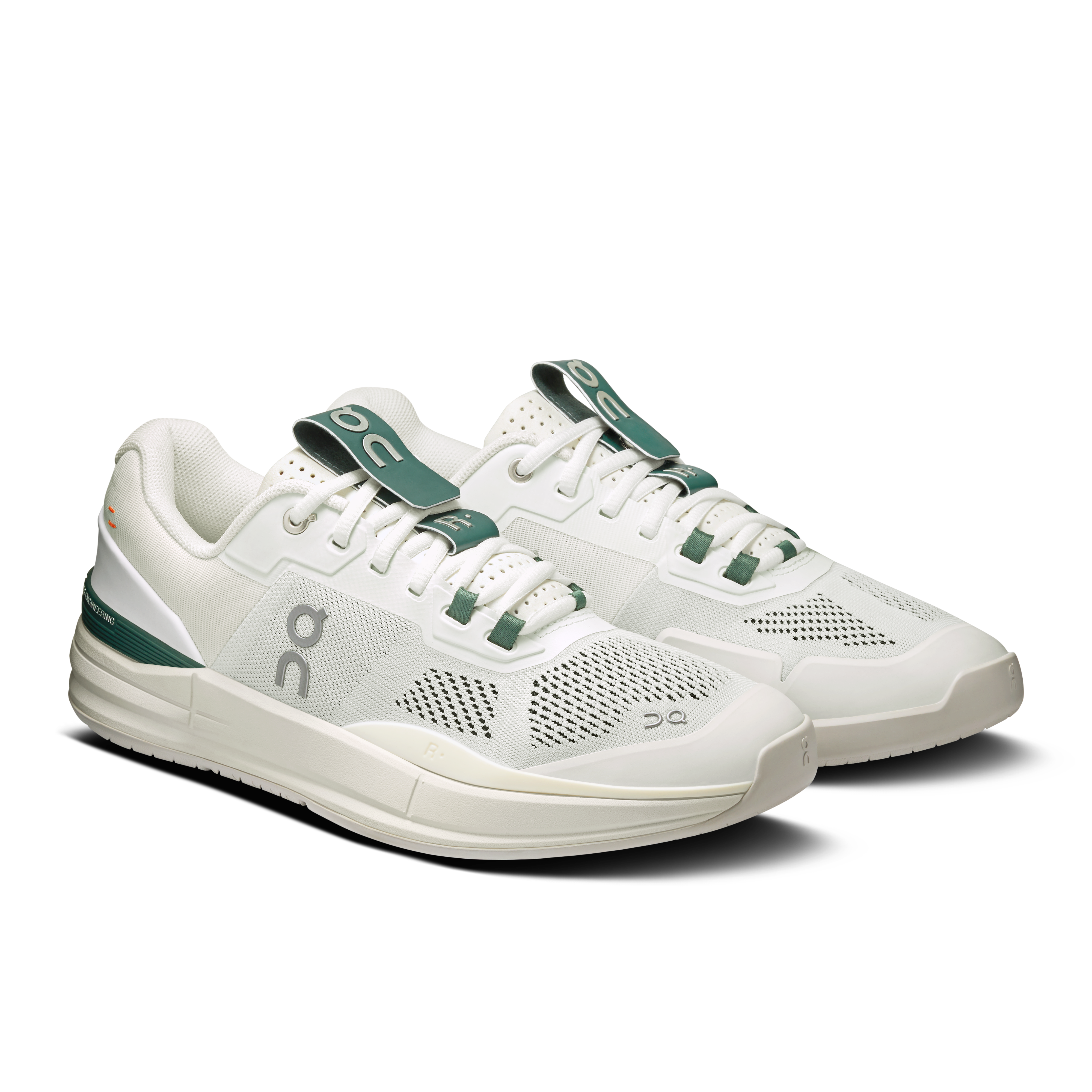 On THE ROGER Pro White & Evergreen Men Tennis Shoes