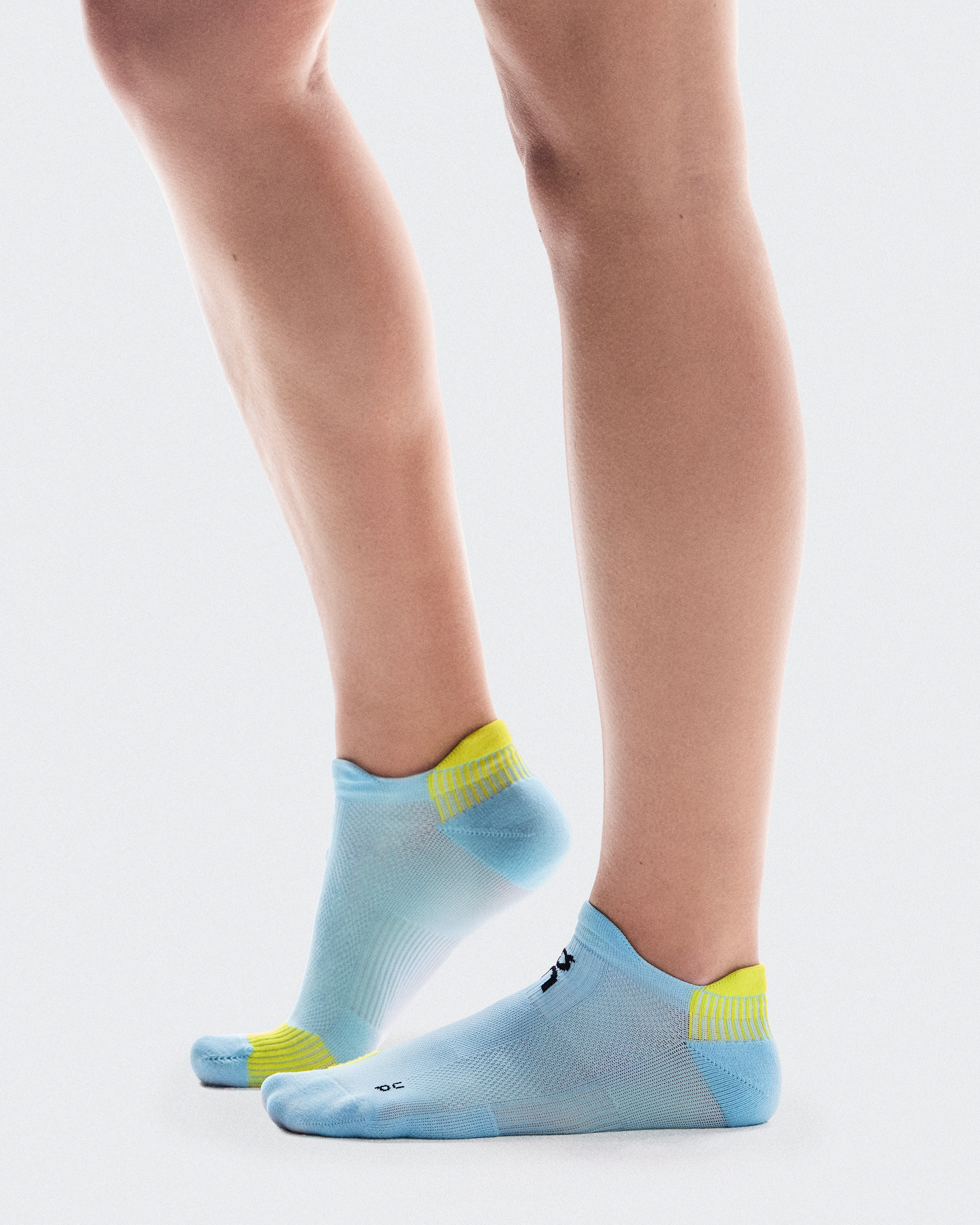 On Performance Run Sock Low Wash & Lime Unisex Socks
