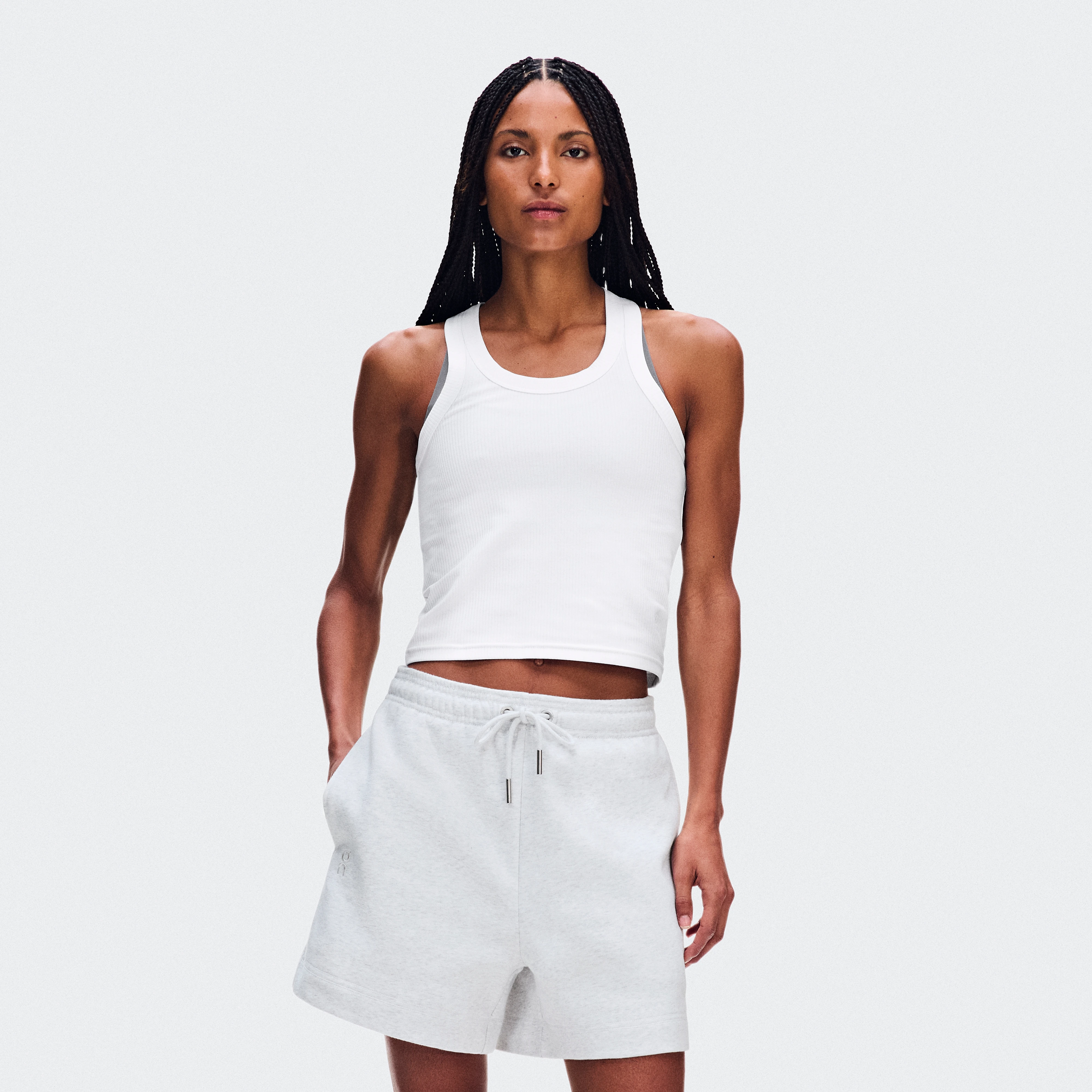 On All-Day Ribbed Tank White Women – All-day wear Tops and t-shirts