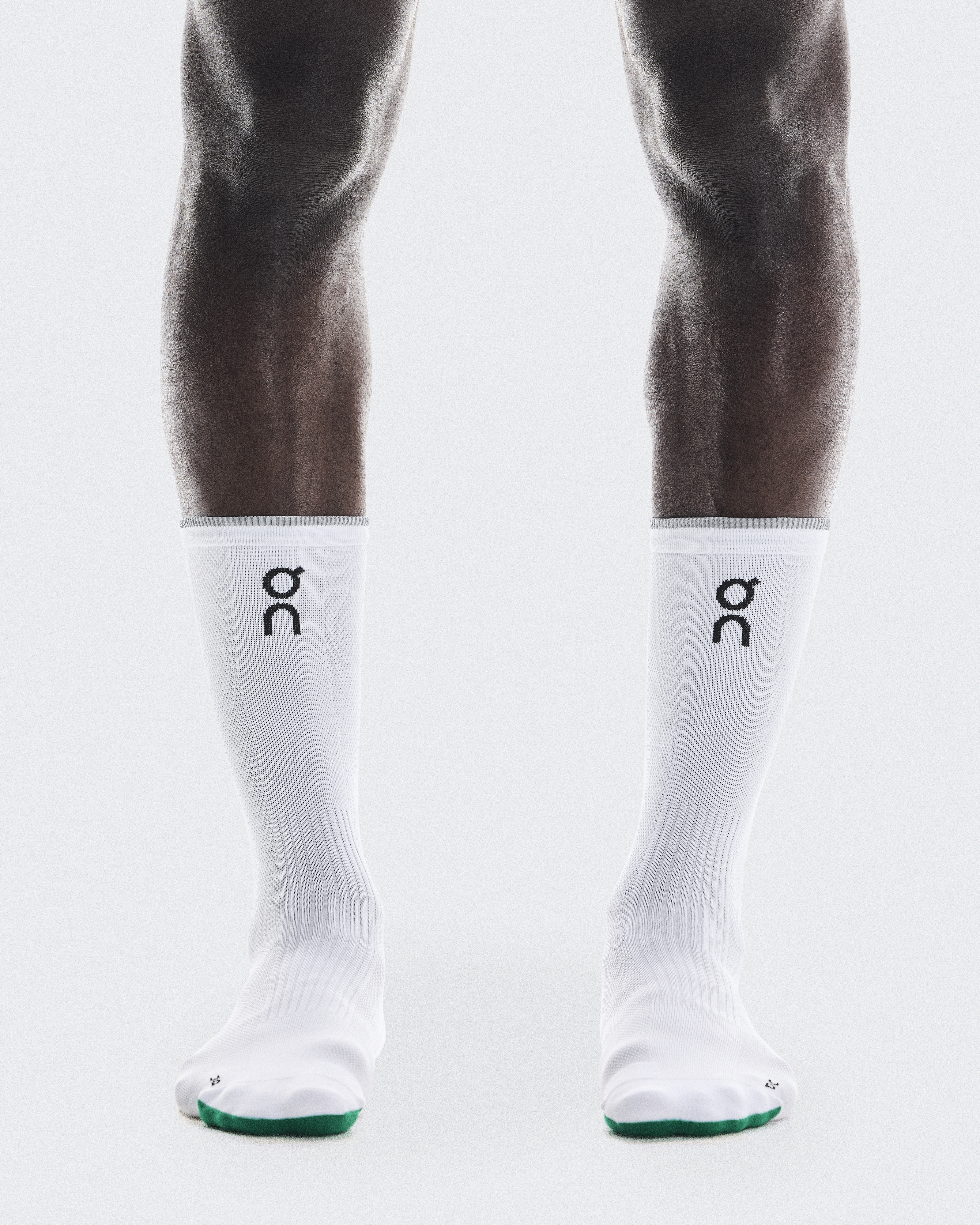Elite Run Sock High in White/Ivory