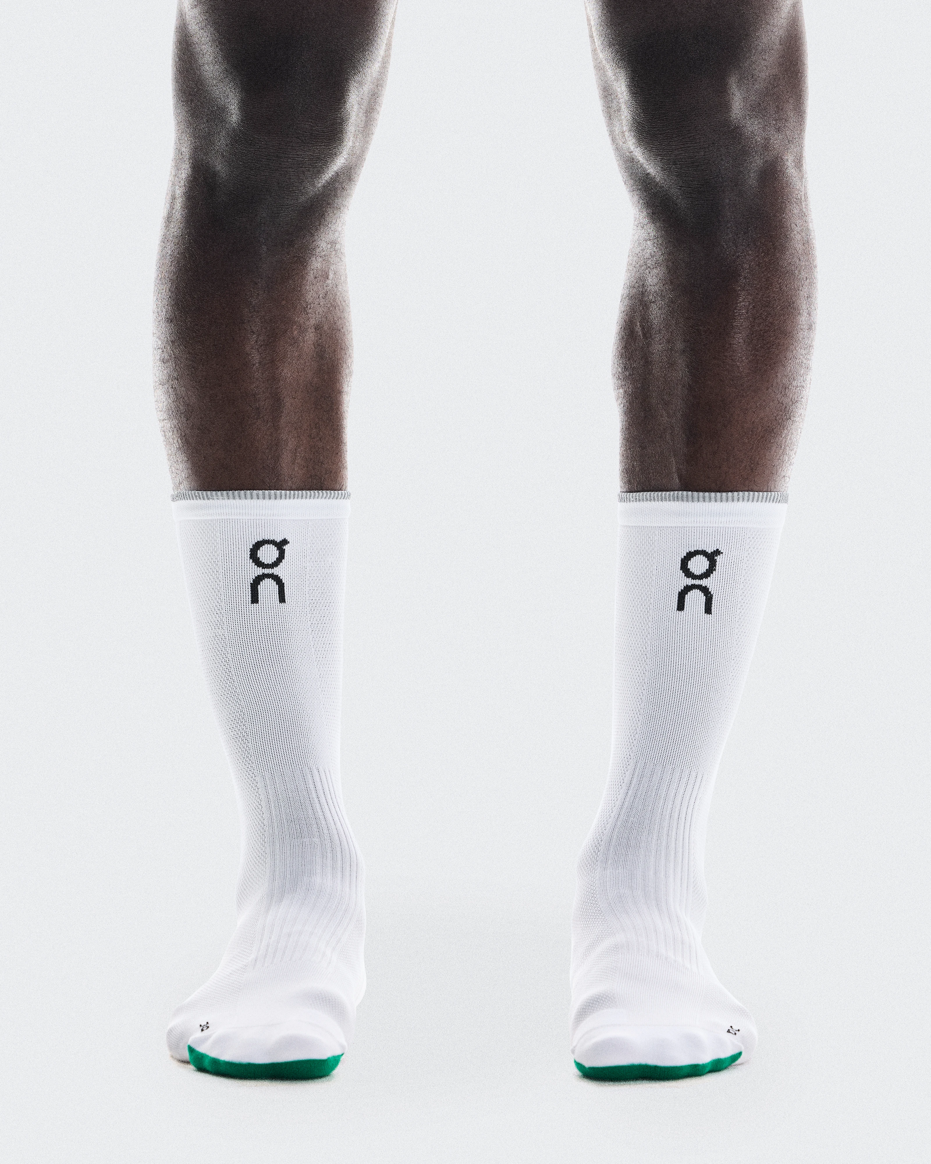 On Elite Run Sock High White & Ivory Unisex Socks
