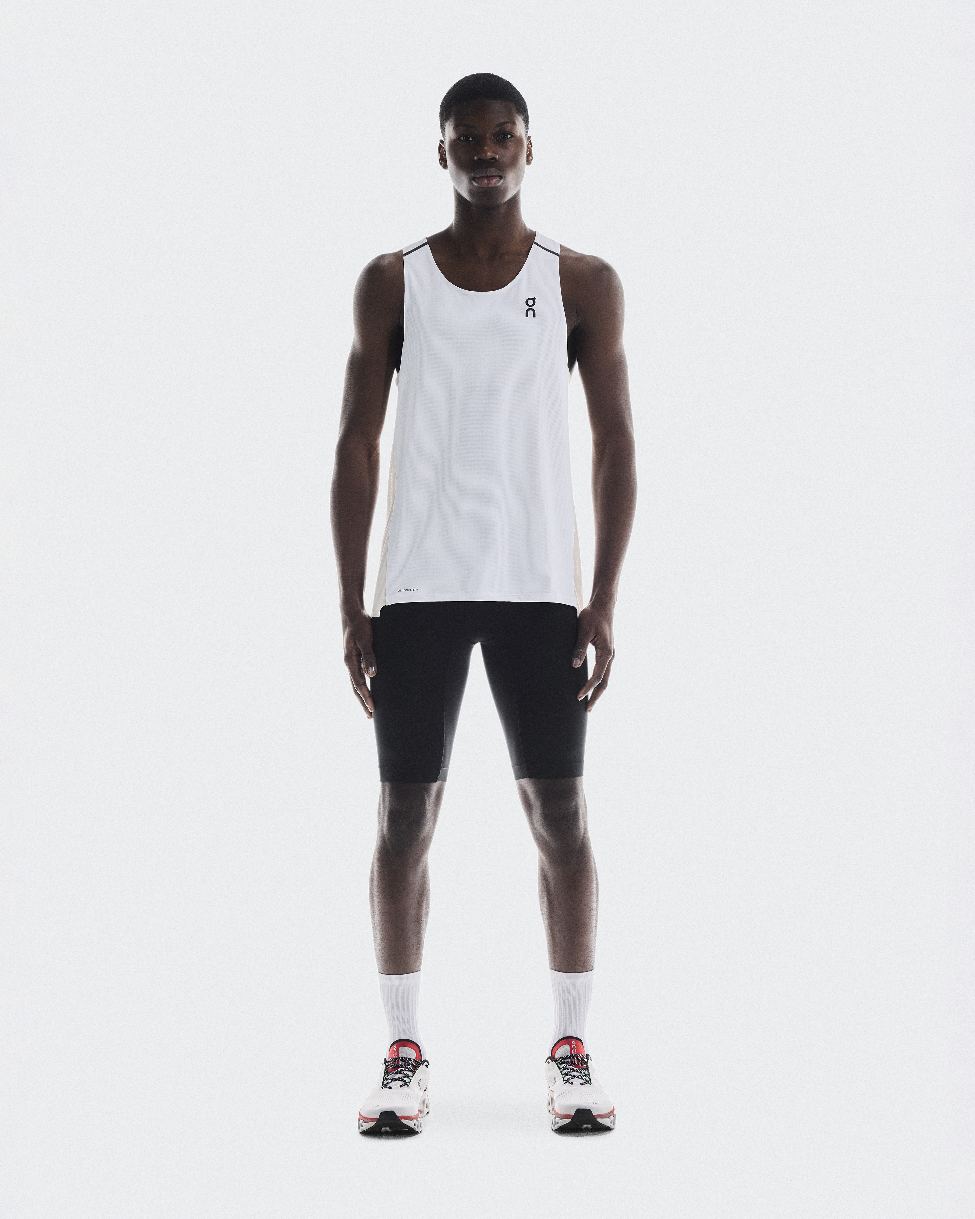 Performance Tank Top in White/Silver
