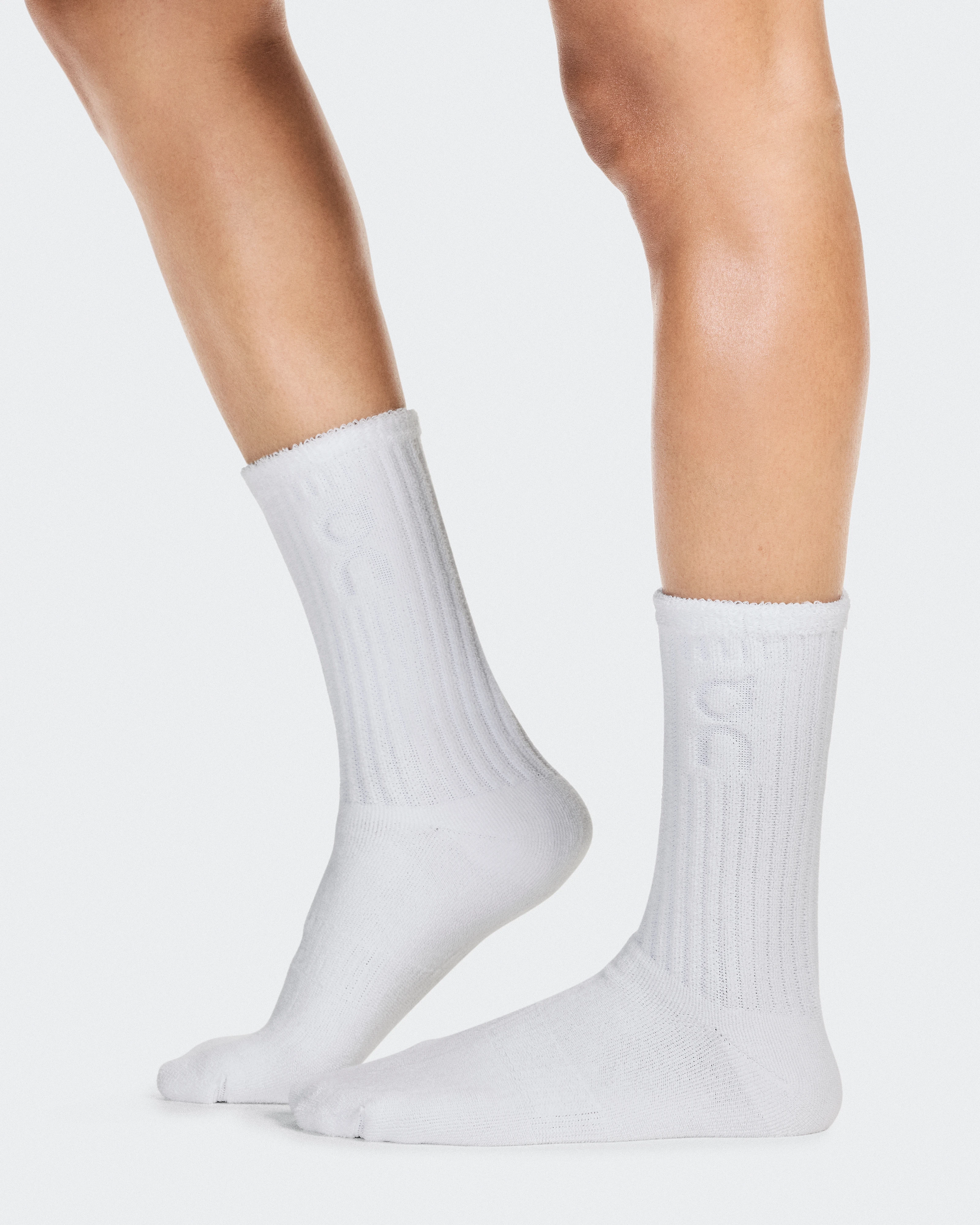 On Terry Sock High White Unisex Socks