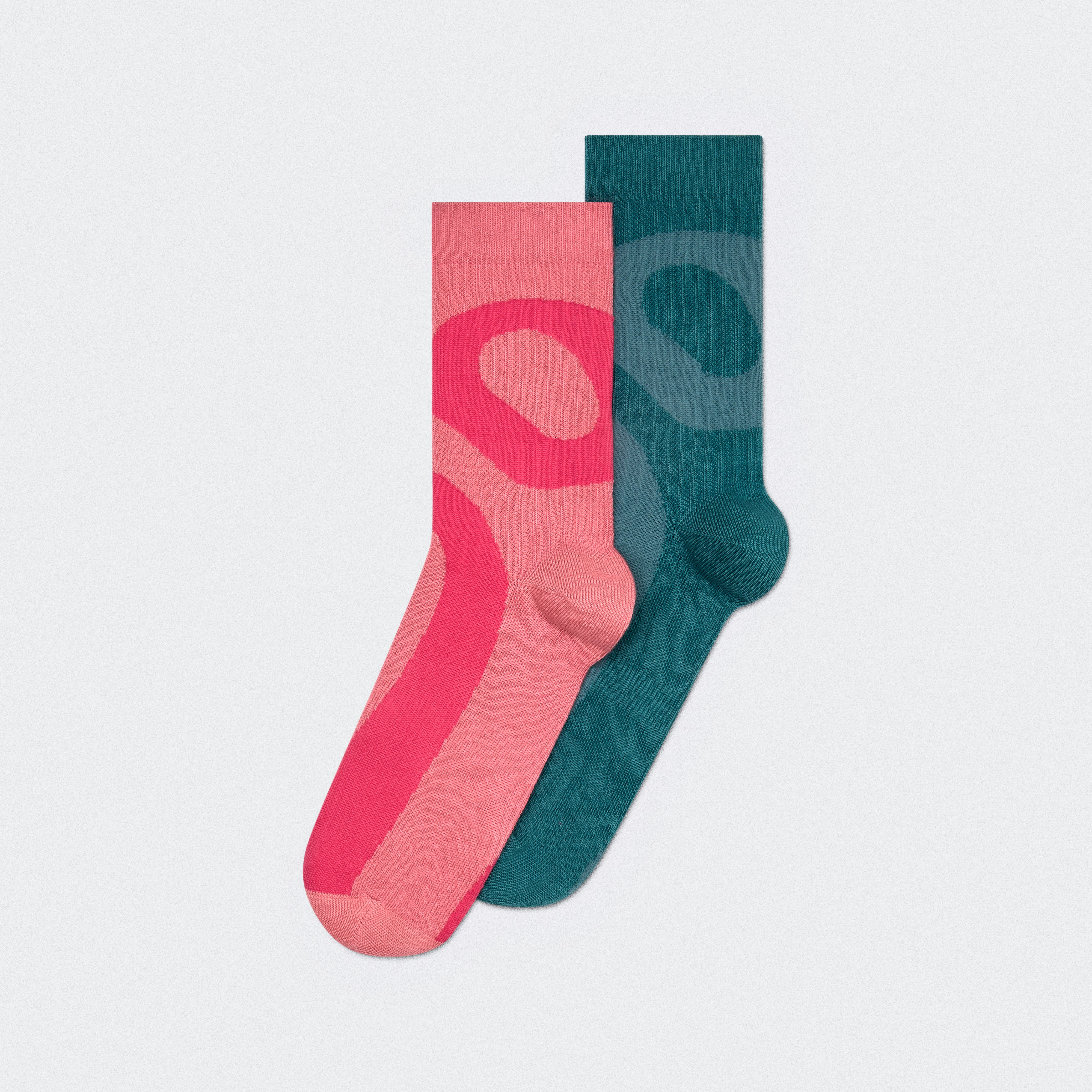 On Liquid Logo Sock High 2P Camellia & Storm Unisex – All day, super soft, graphic design Socks