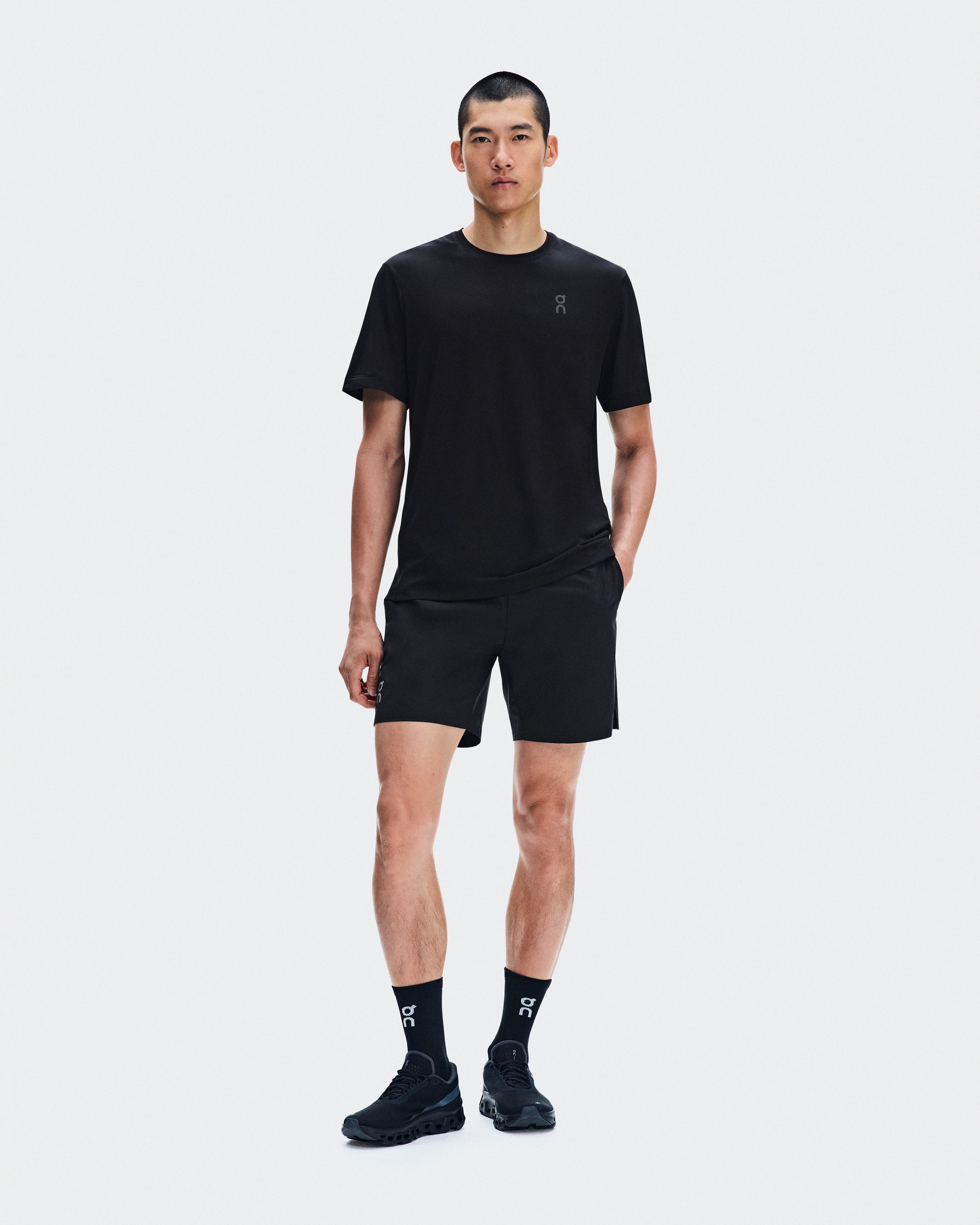 On Core-T Grid Black Men Tops and t-shirts