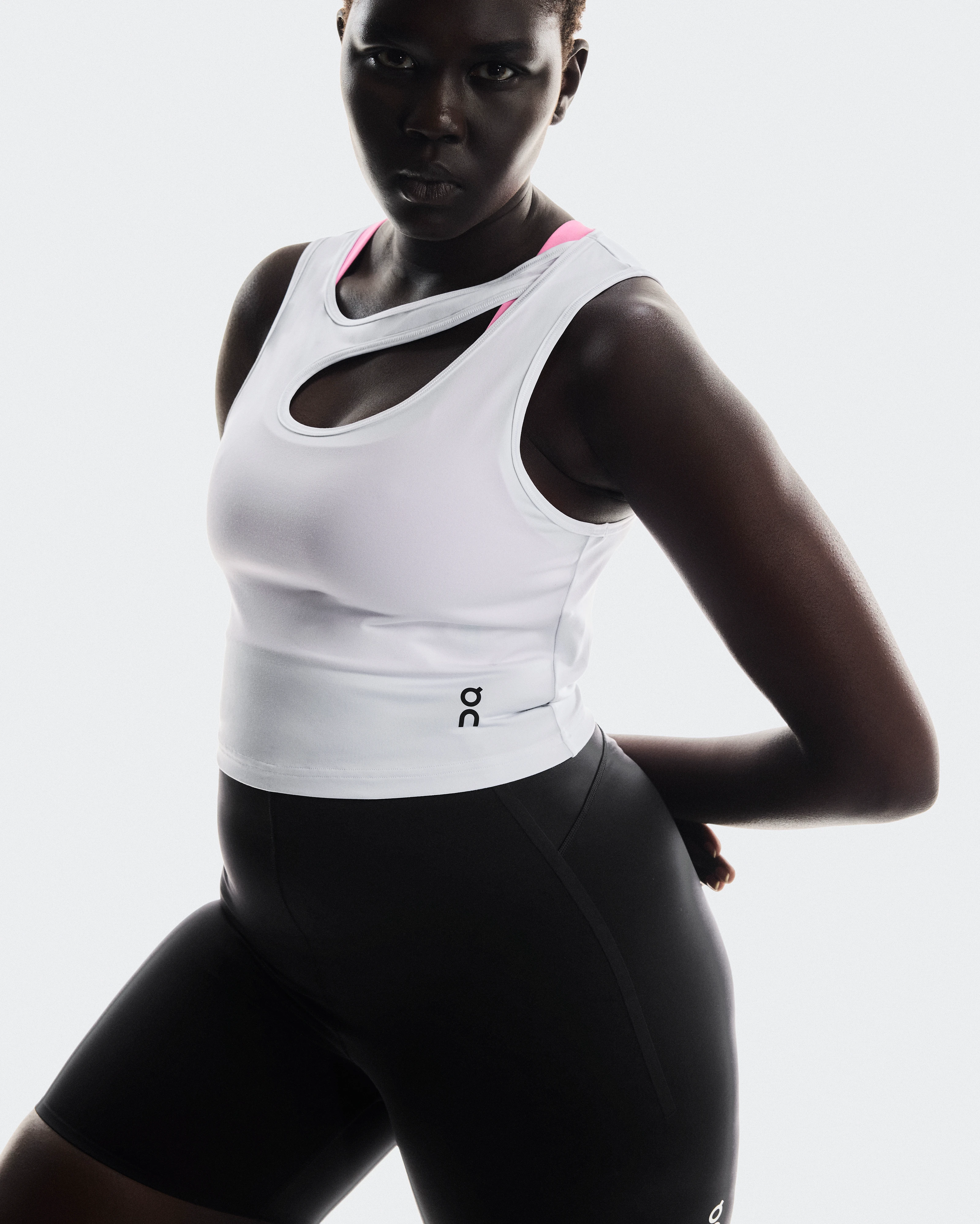 On Studio Cut-Out Crop White Women Tops and t-shirts