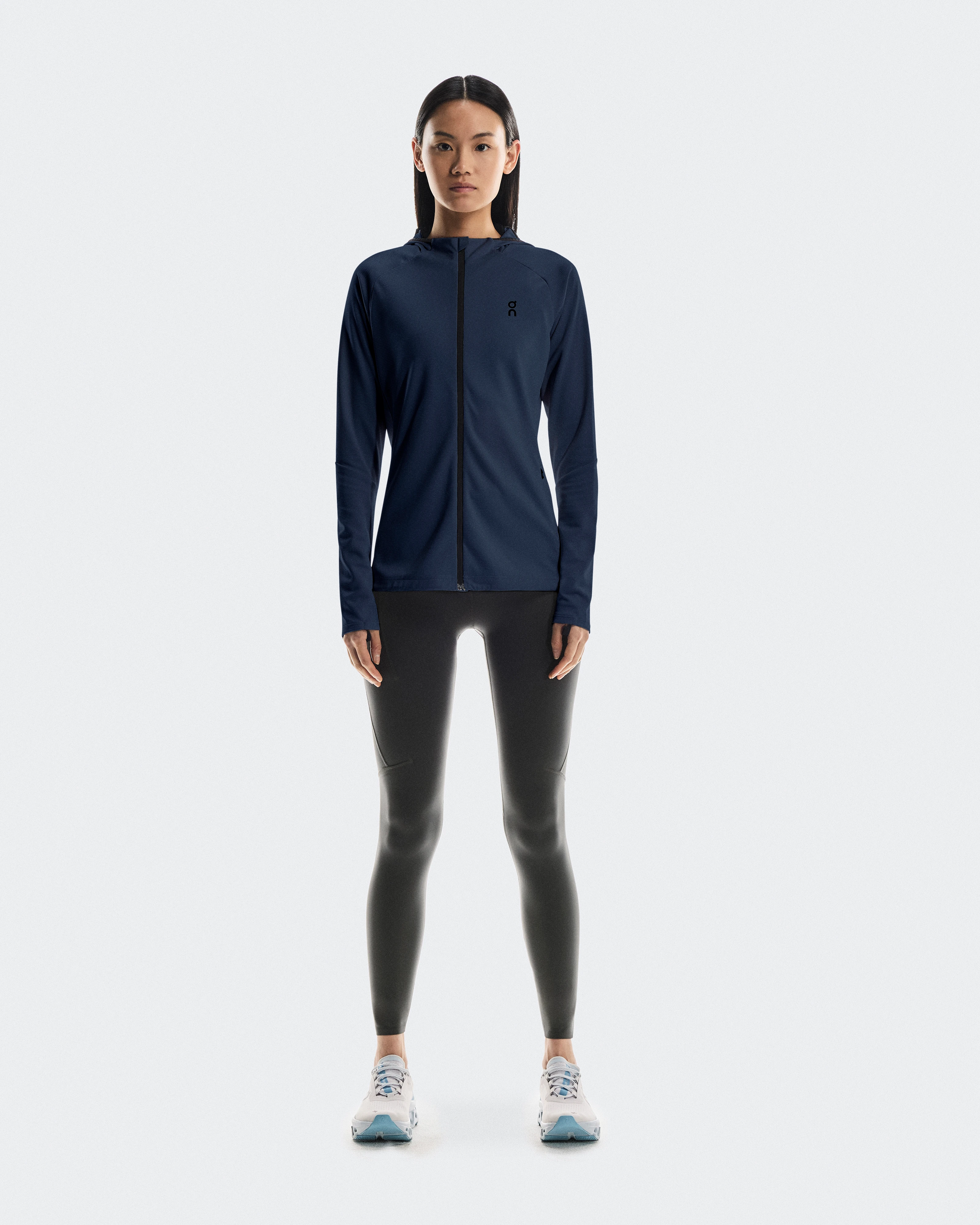 On Climate Zip Hoodie Navy Women Hoodies and sweatshirts