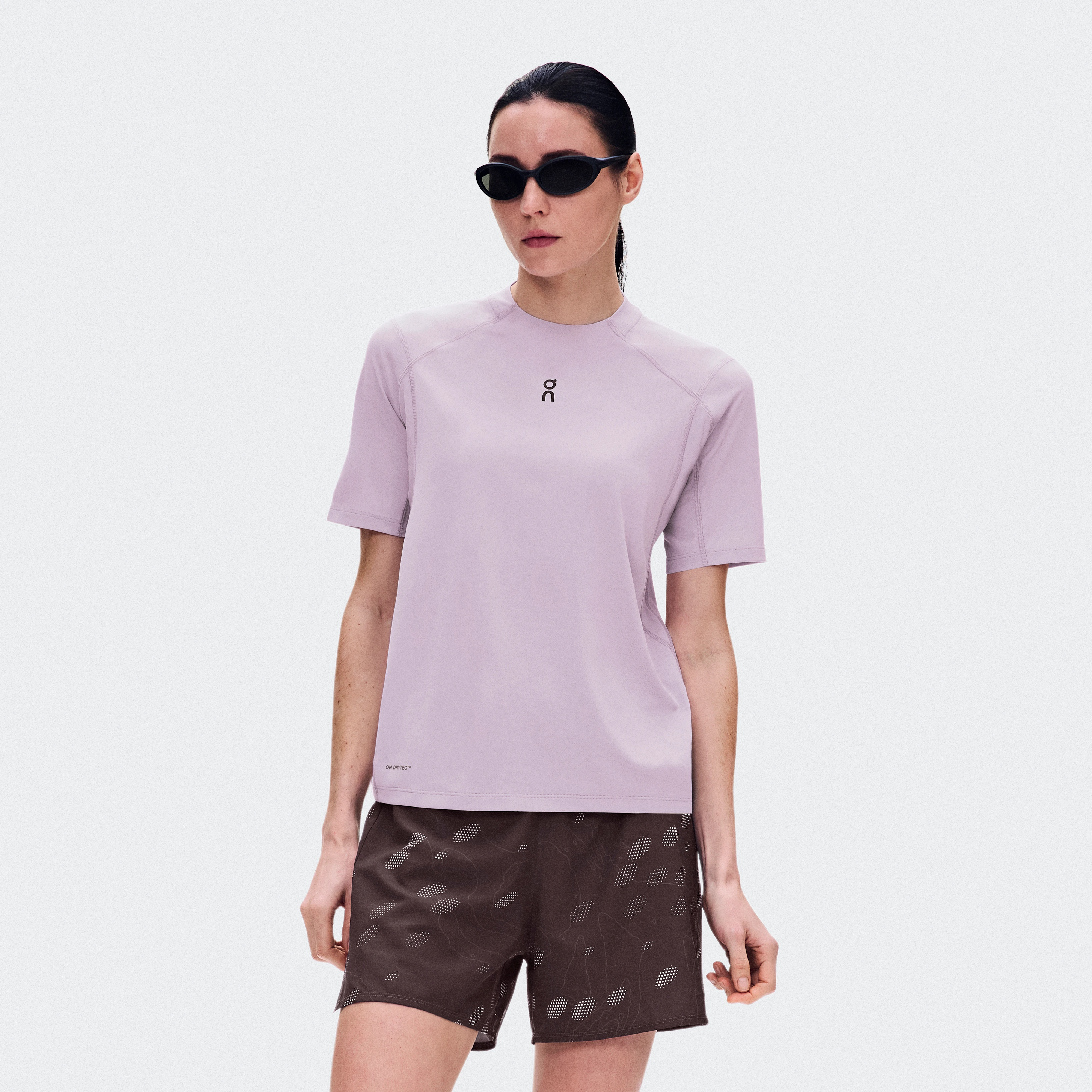 On Trail-T Solar Foxglove Women – Trail running, UPF40+, warm and sunny weather running Trail running Tops and t-shirts