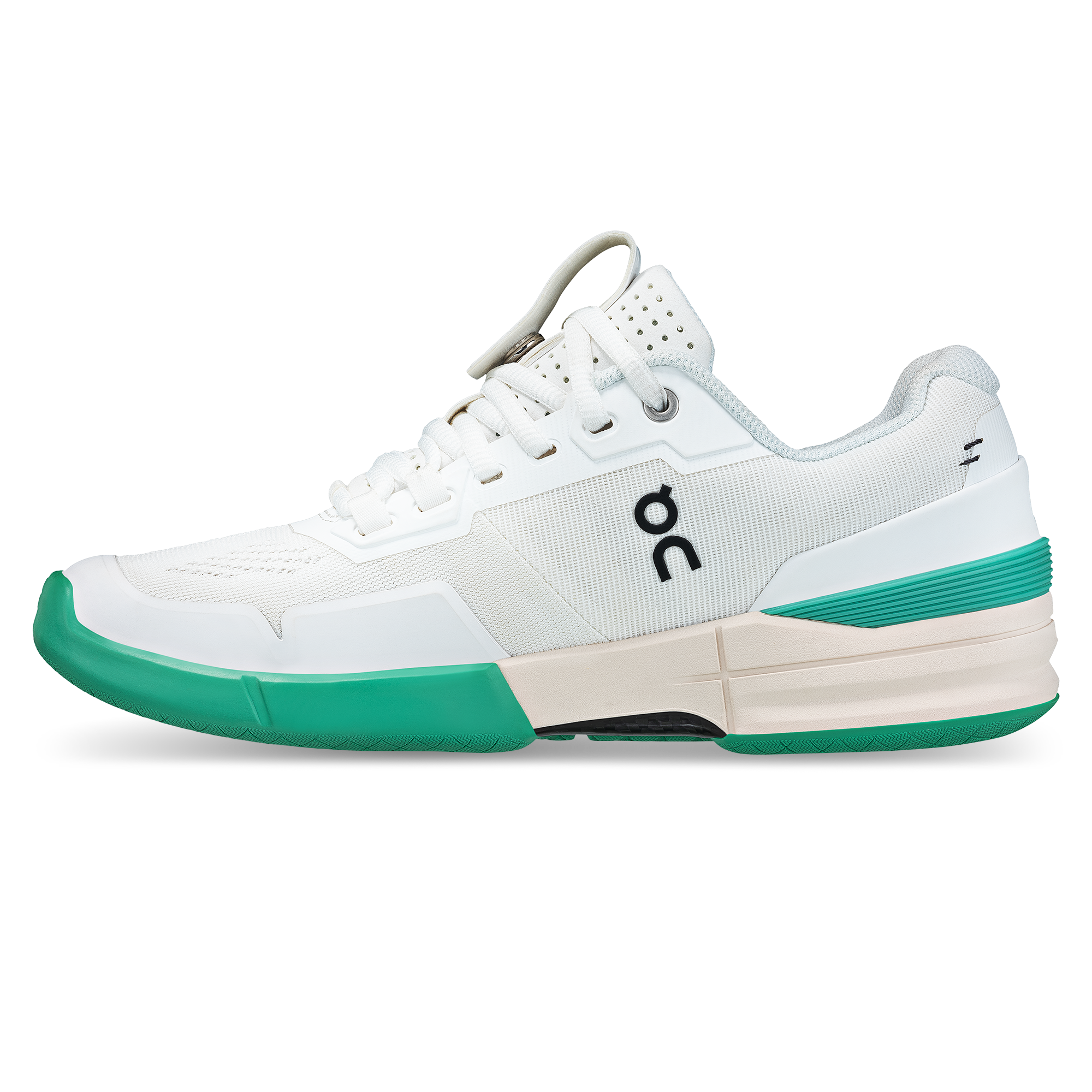 On THE ROGER Pro White & Mint Women Tennis Shoes