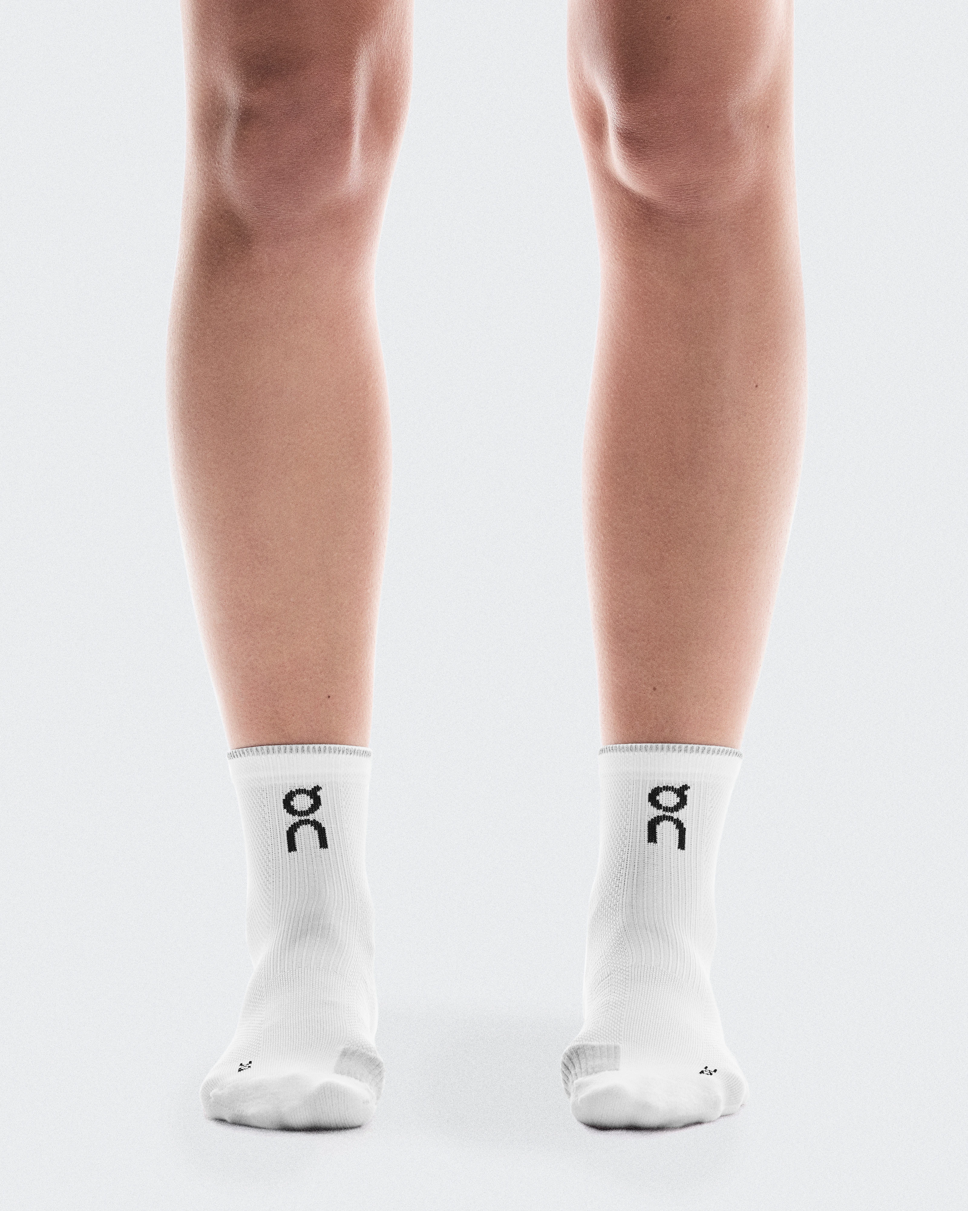 On Performance Run Sock Mid White & Glacier Unisex Socks