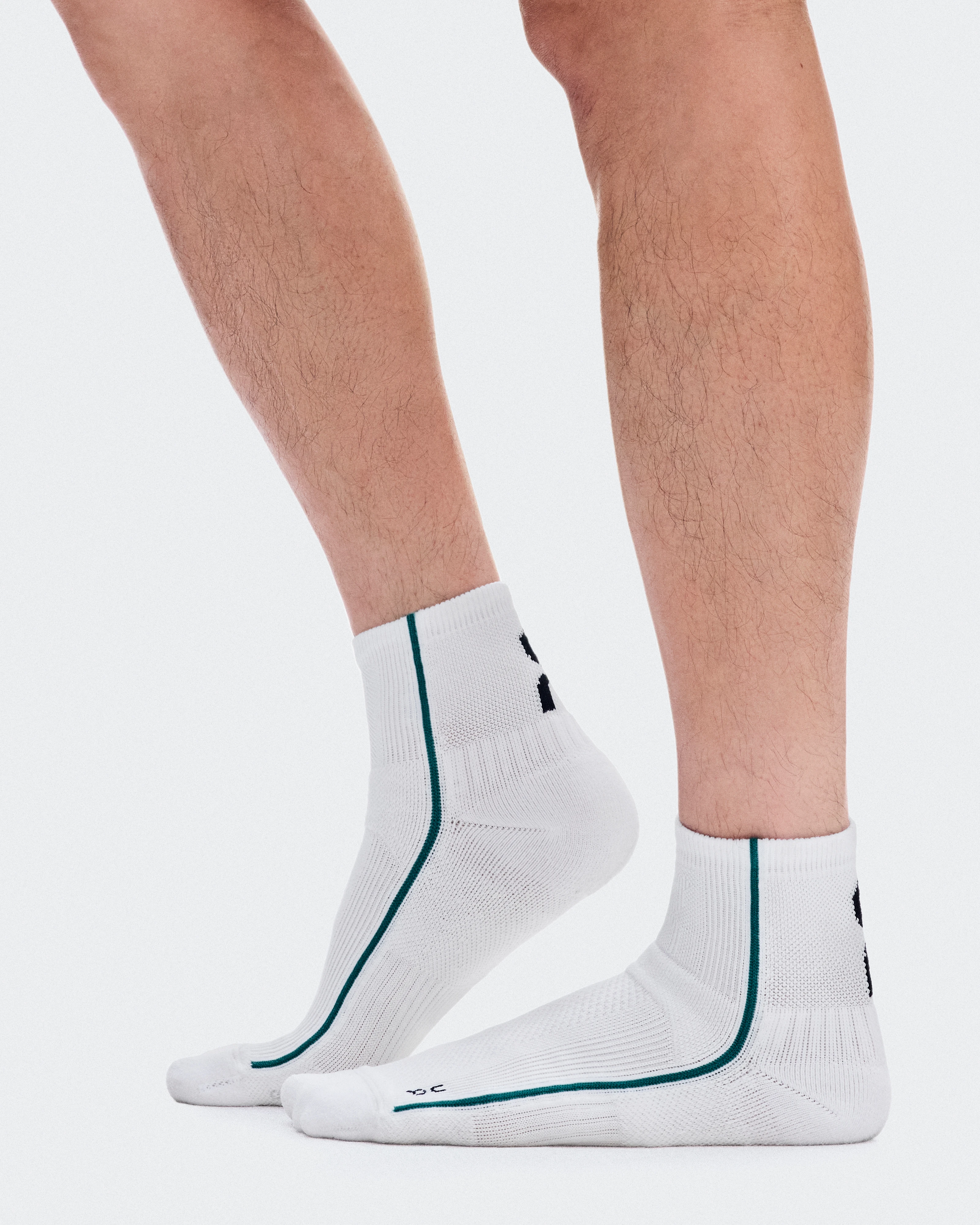 On Court Sock Mid White & Neem Unisex Socks
