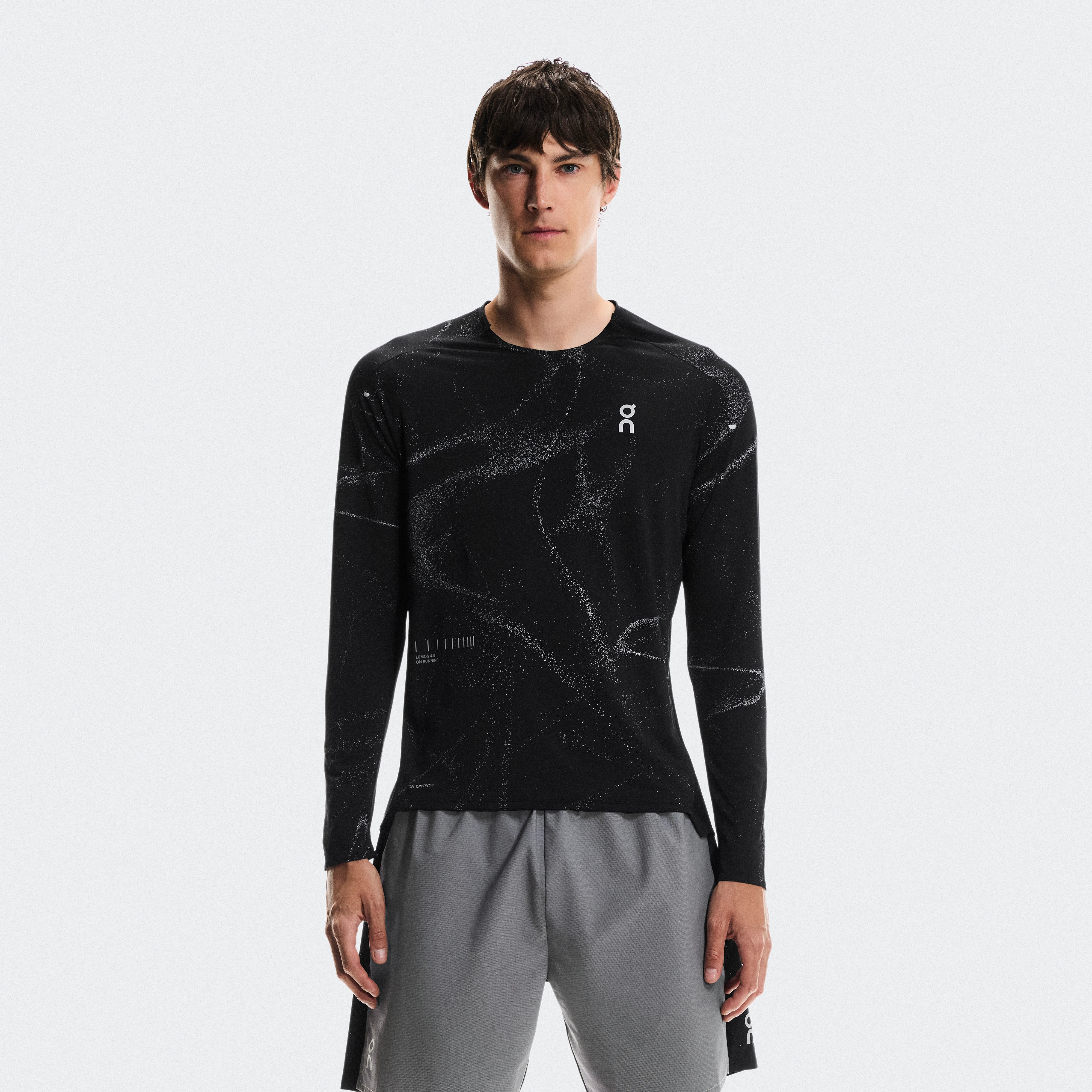 On Performance Long-T Lumos Black Men – Road running, long runs Tops and t-shirts