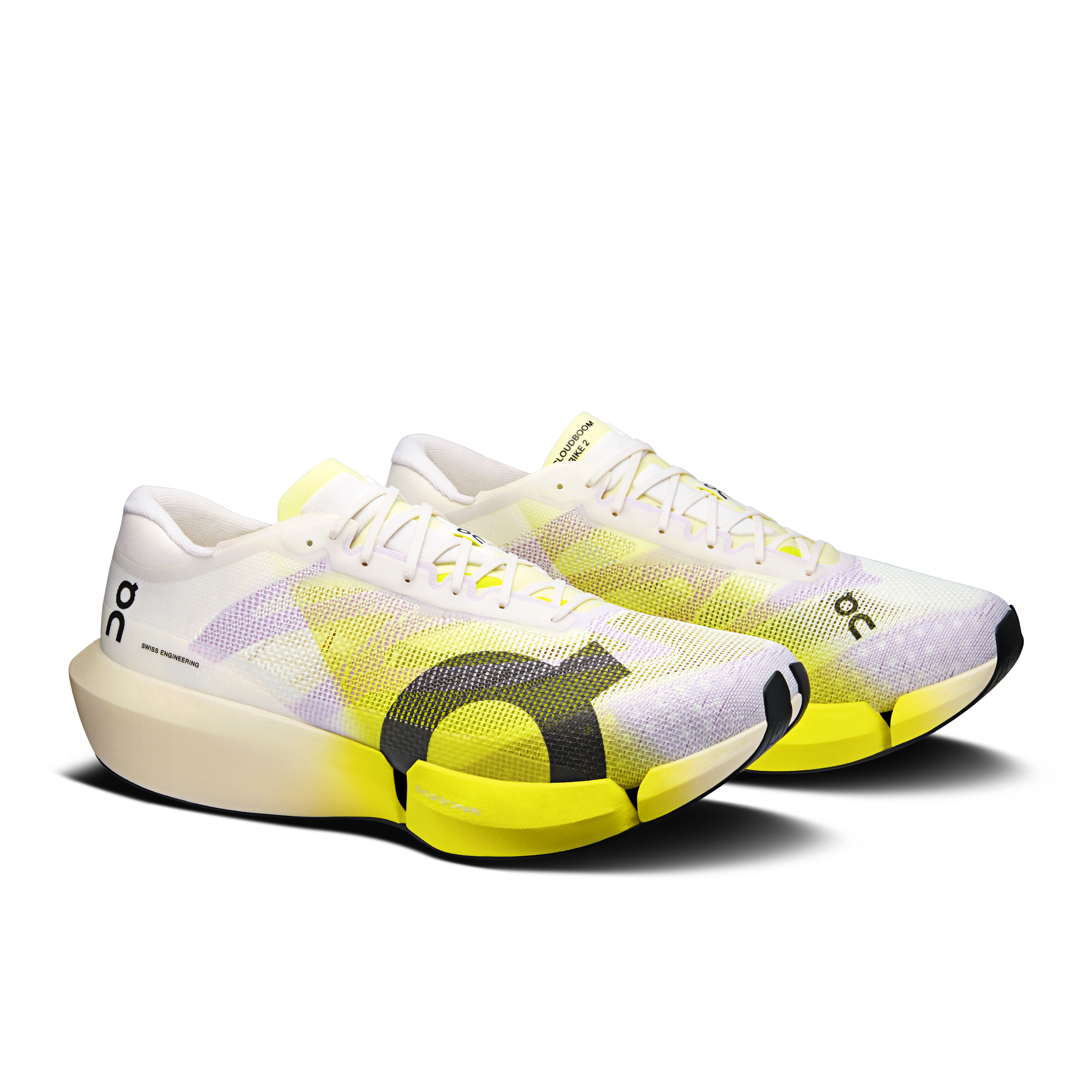On Cloudboom Strike 2 White & Lime Unisex Road running Shoes