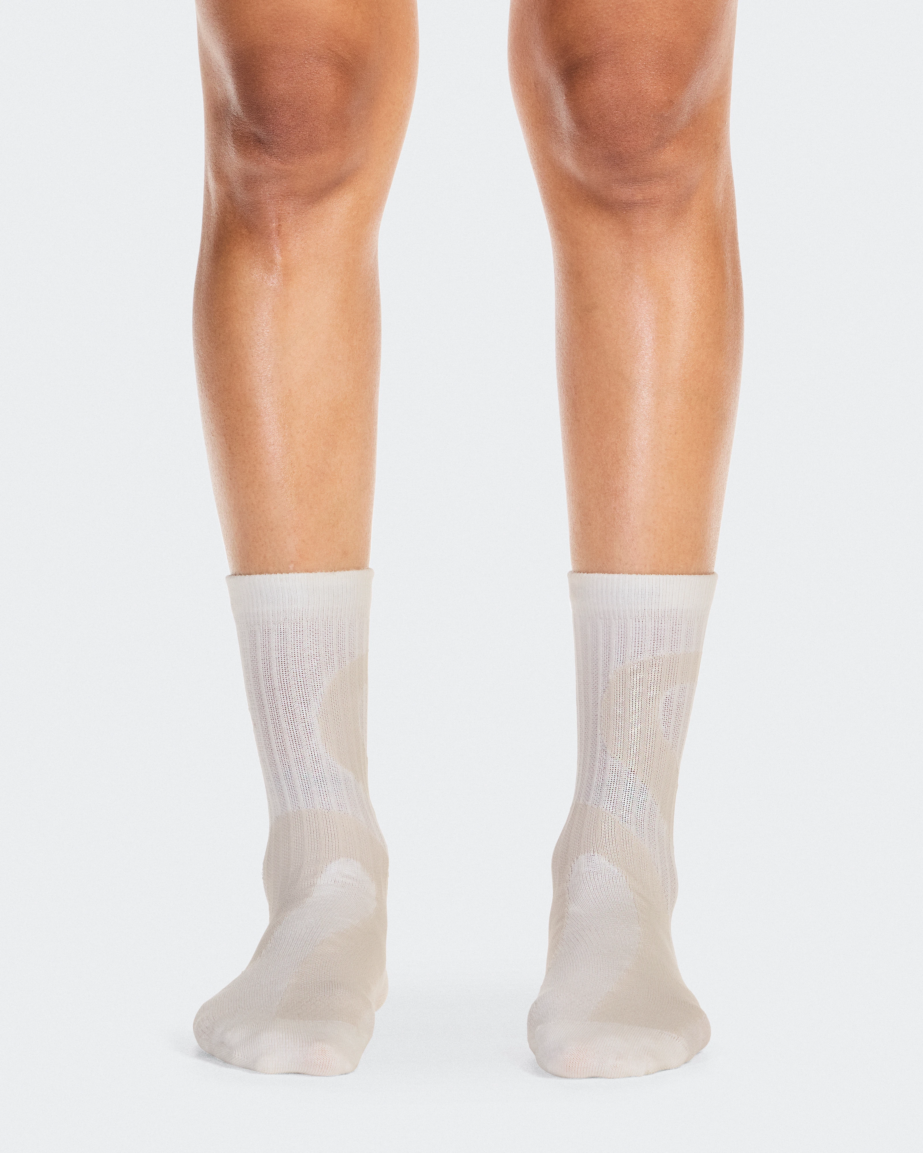 On Liquid Logo Sock High 2P Ivory & Tin Unisex Socks