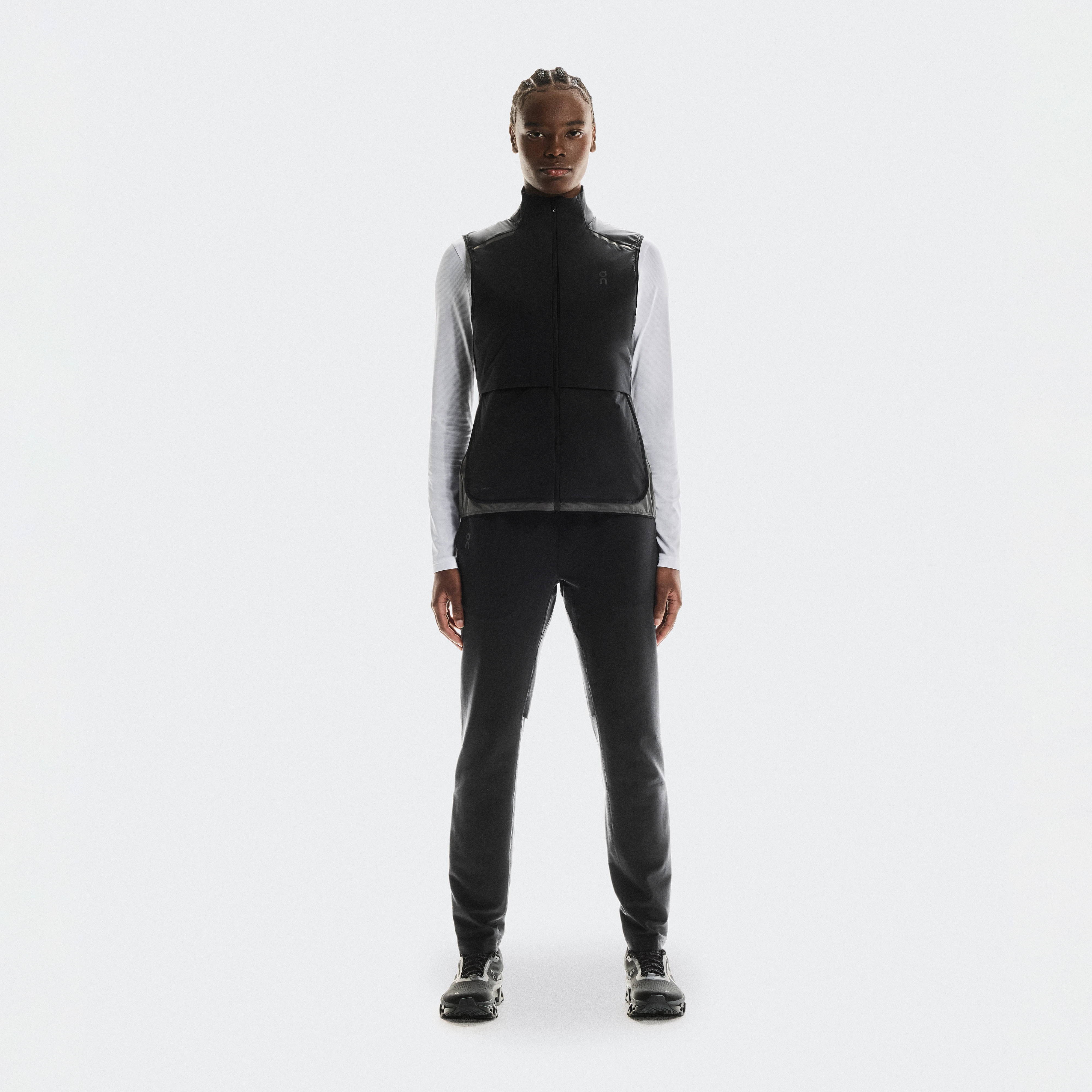 On Weather Winter Pants Black Women – Road running, four-way stretch, cold weather Pants