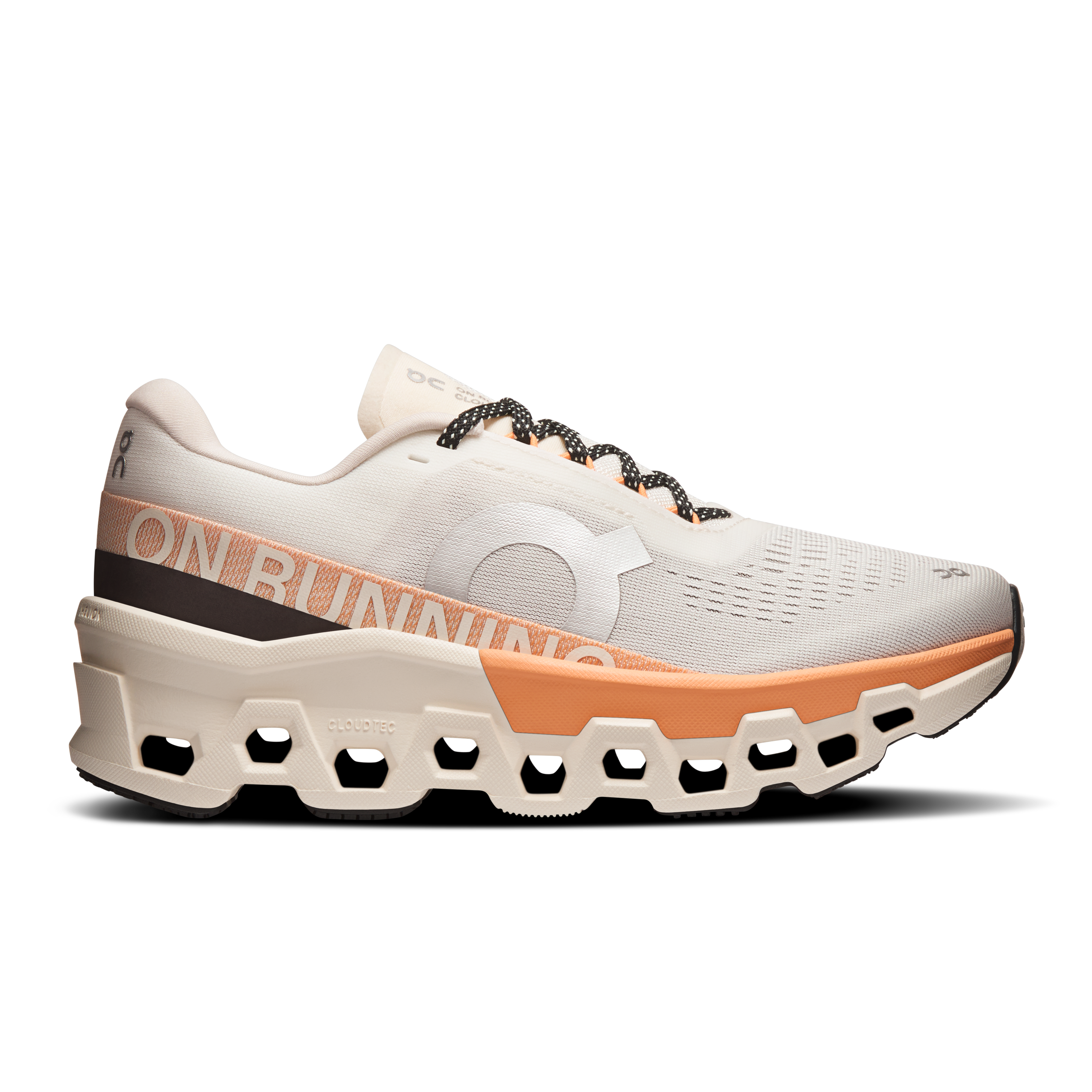 Cloudmonster 2 Road Running Shoe in Ivory/Tangerine