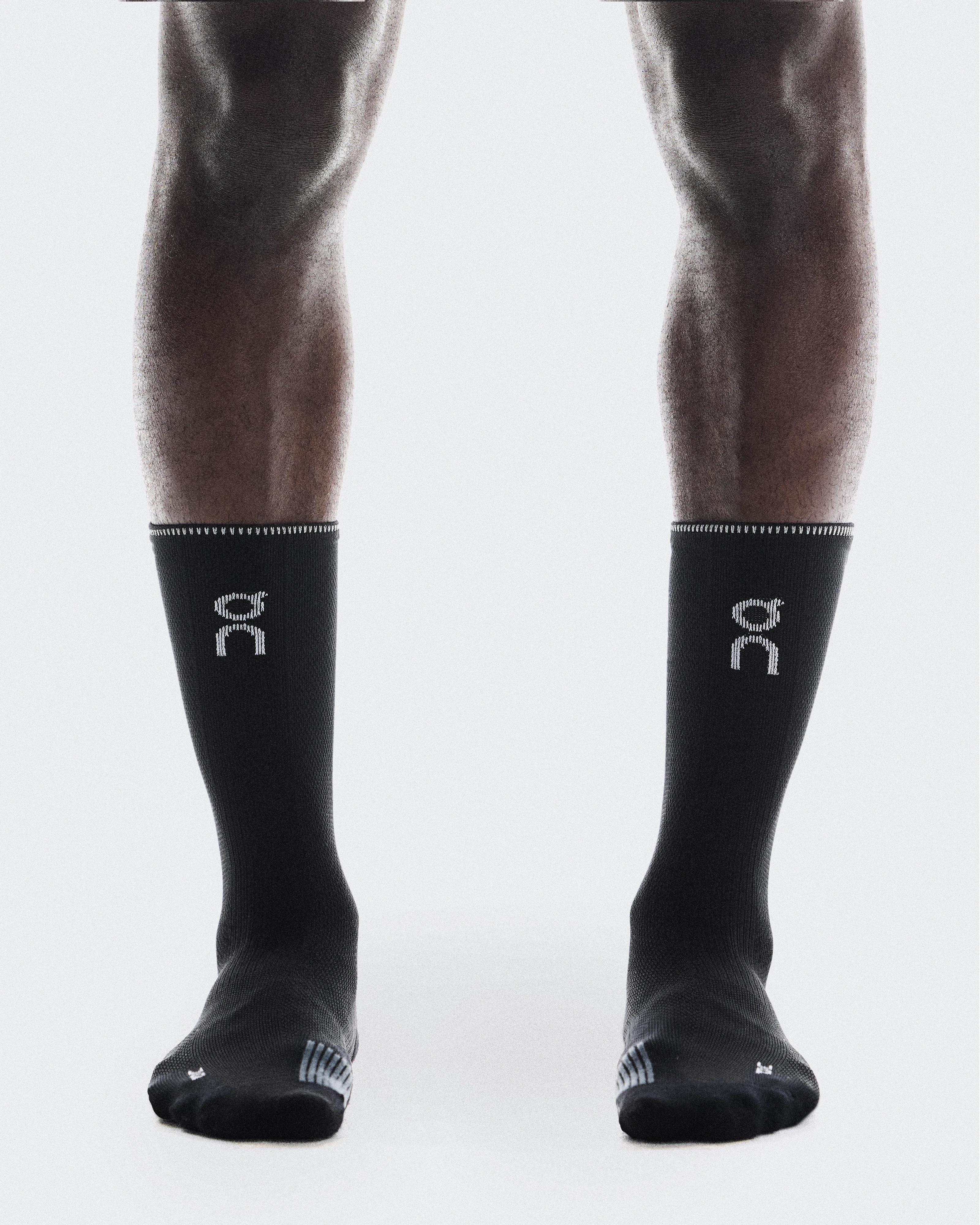 On Performance Run Sock High Black & Eclipse Unisex Socks