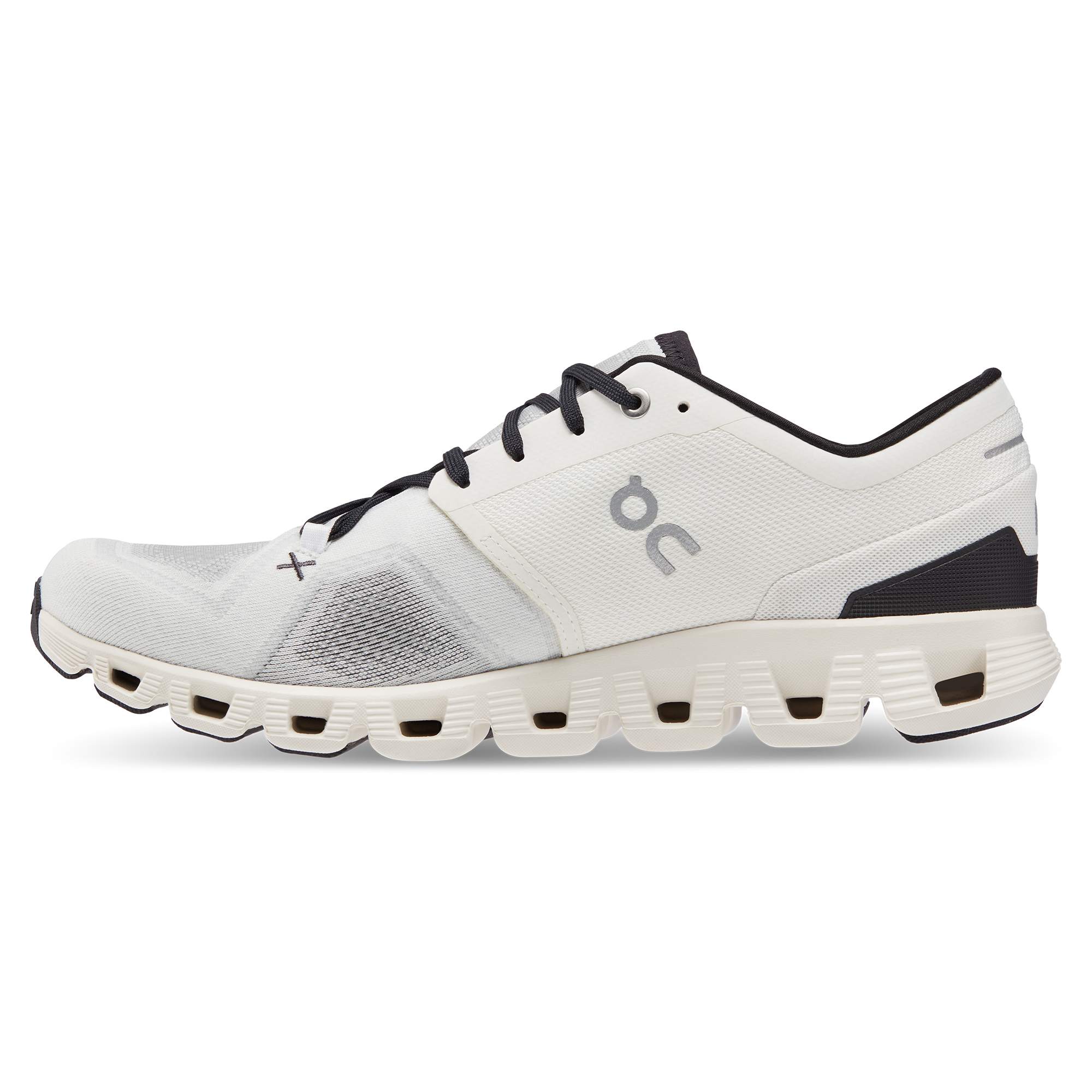 On Cloud X 3 Ivory & Black Men Road running Shoes