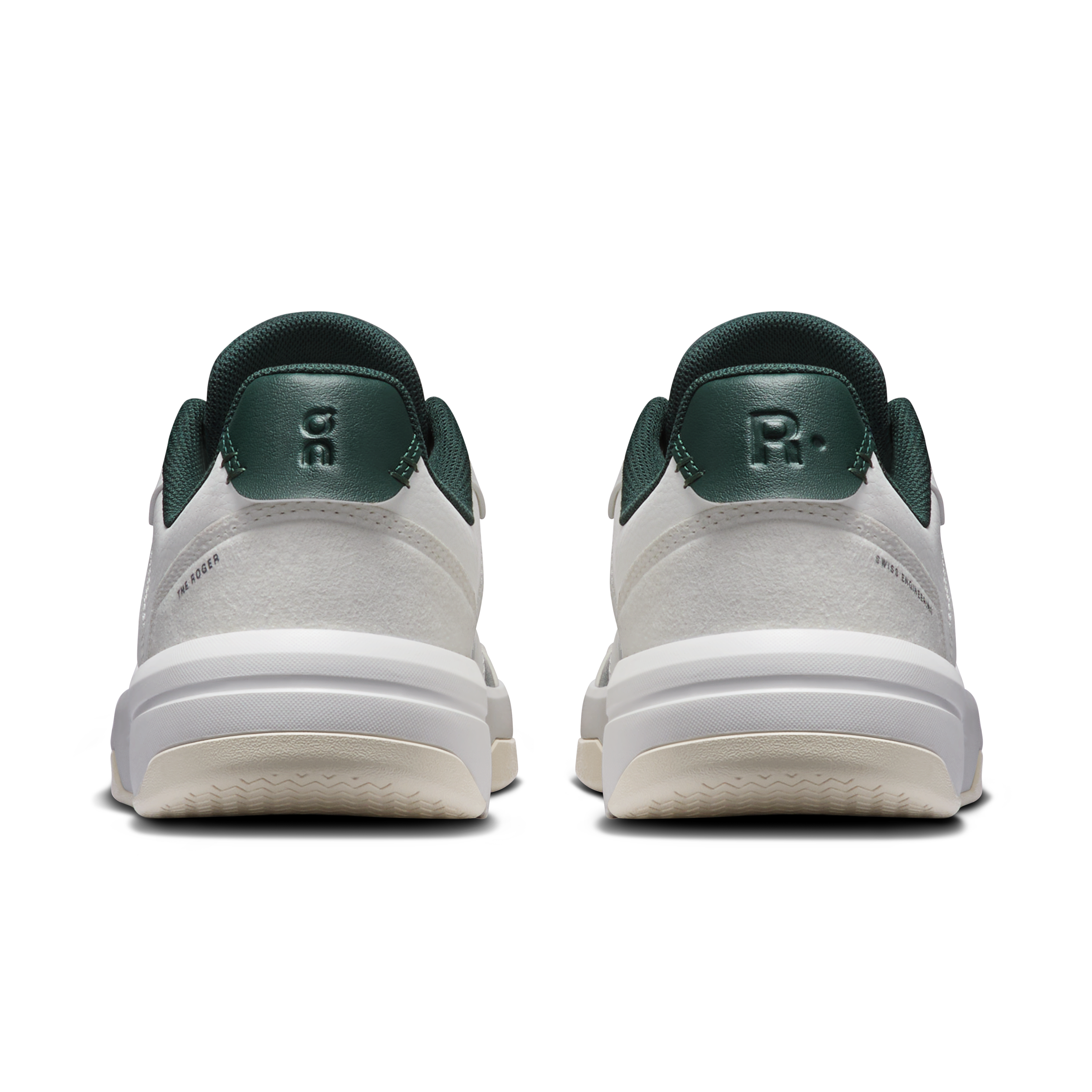 On THE ROGER Clubhouse Ivory & Olive Women Tennis Shoes