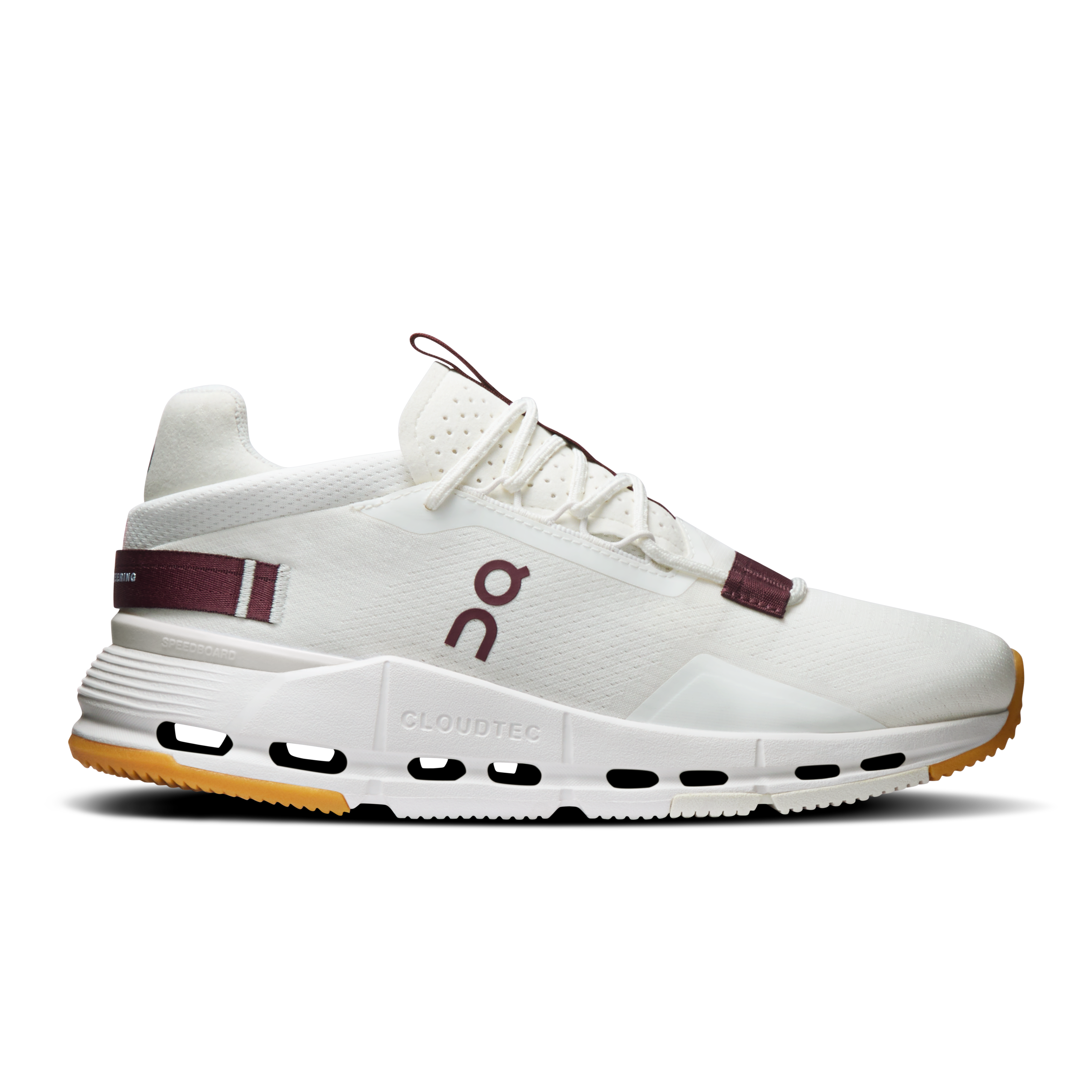 On Cloudnova 2 Ivory & Maroon Women – Everyday wear, comfort, lifestyle Shoes